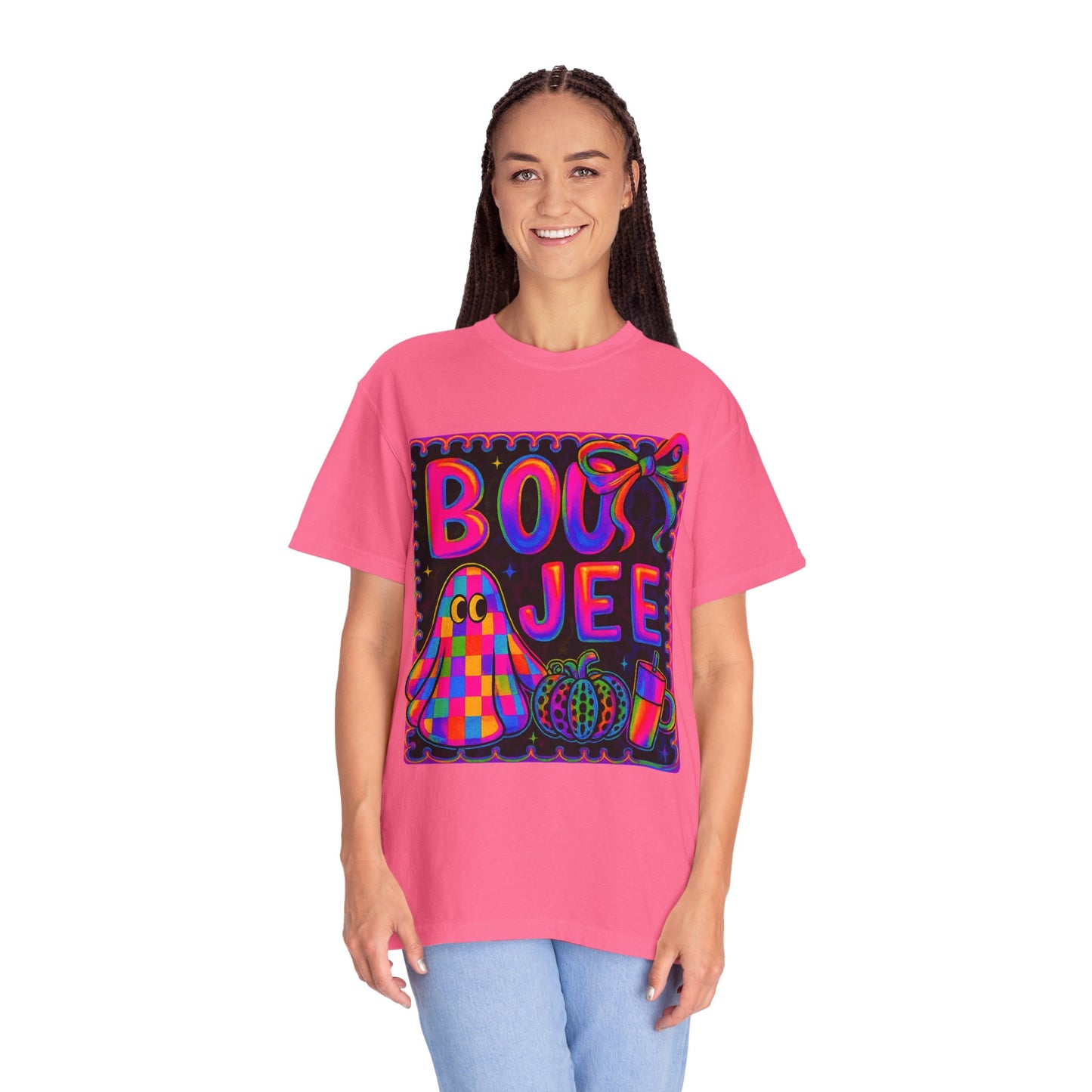 BOOJee Retro Comfort Colors, Garment-Dyed T-shirt, Colorful Graphic Tee, Unisex Streetwear, Fun Gift, Festival Fashion, Vegan Style