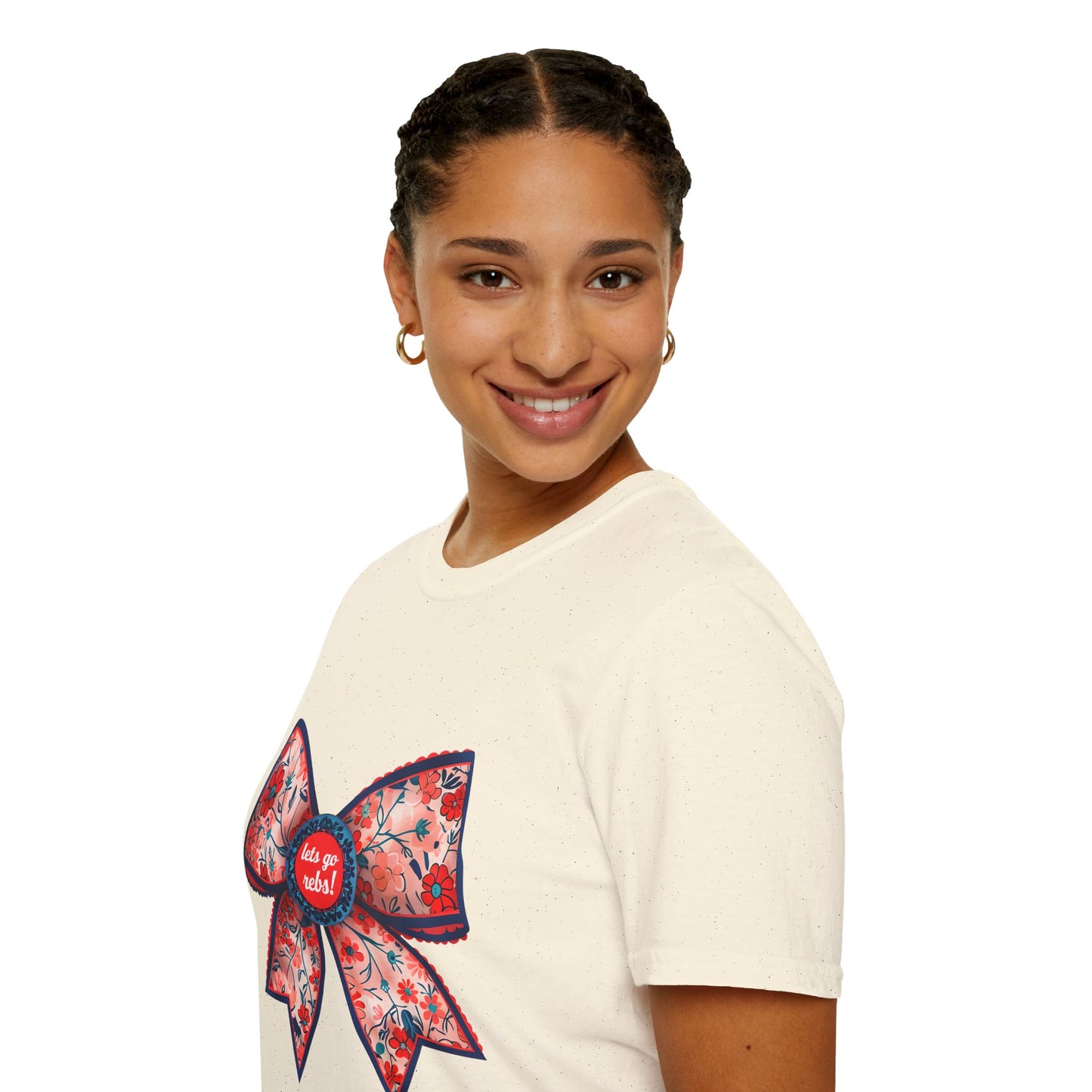Go rebs coquette bow, Floral Bow T-Shirt | Gift for Her, Casual Wear, Birthday Party, Spring Fashion, Cute Graphic Tee