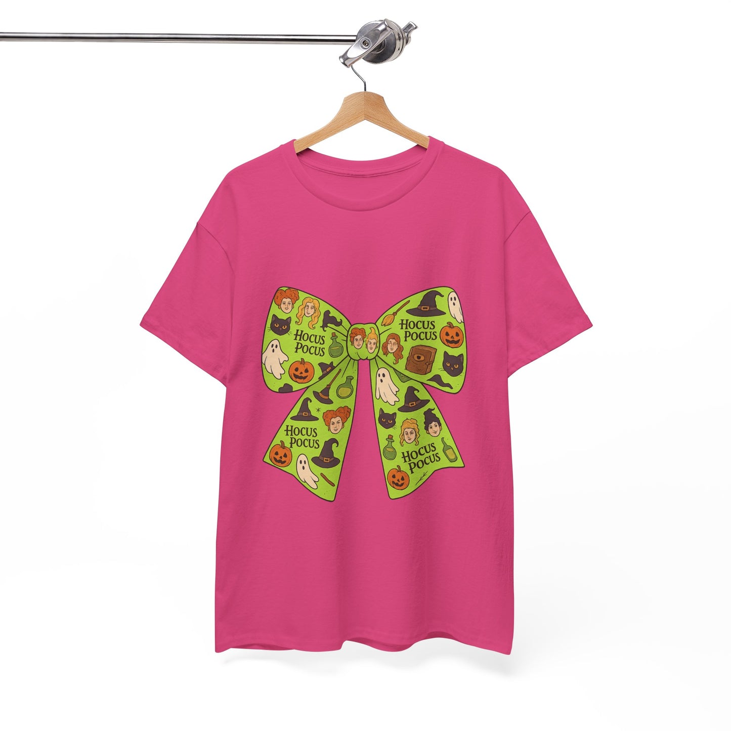 Halloween Graphic Tee, Spooky Season Unisex Shirt, Hocus Pocus Bow Tee, Autumn Style Shirt, Trick or Treat Apparel
