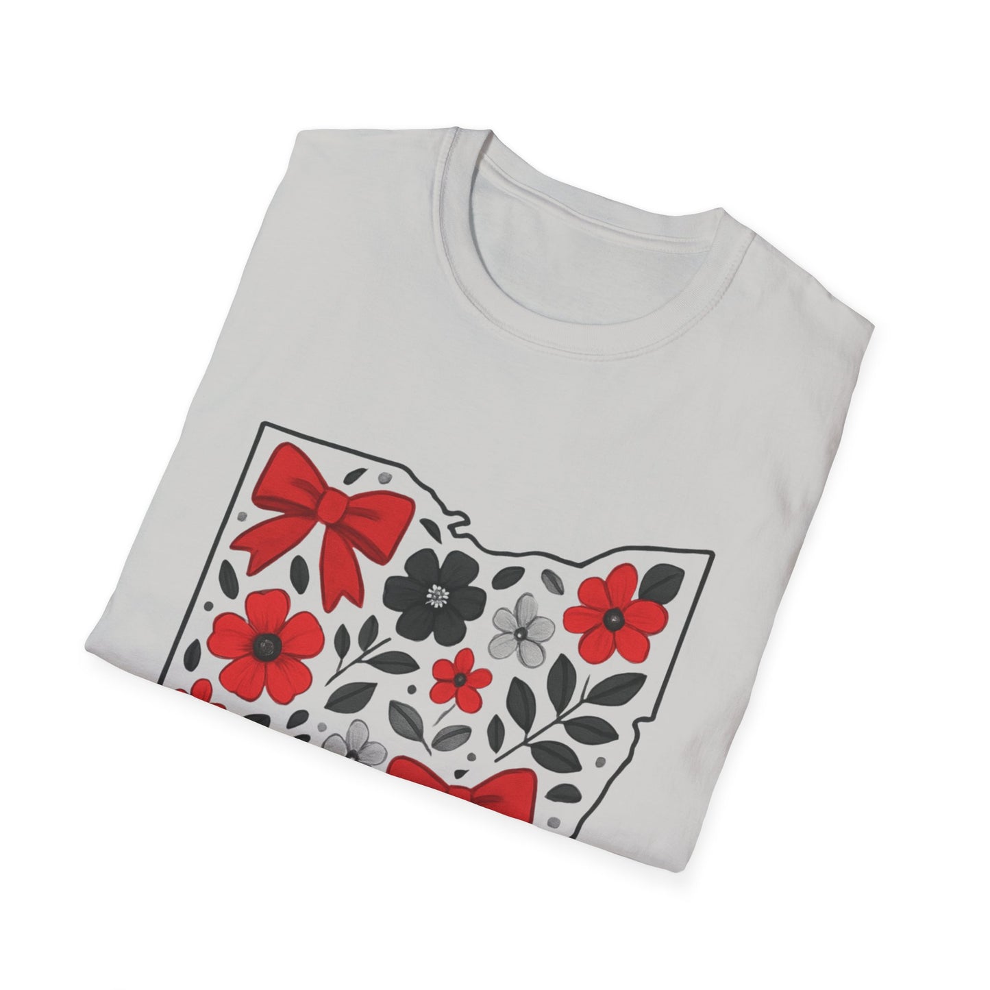 Ohio Floral T-Shirt, Unisex Tees, Gift for Her, Vintage Style, Summer Wardrobe Essential, State Pride