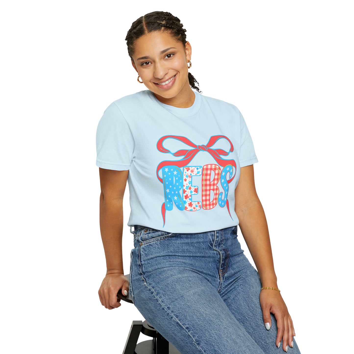 MS Rebs Floral Patriotic T-Shirt