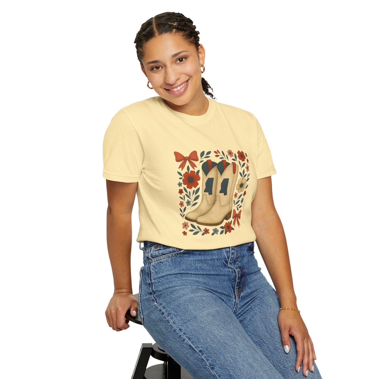 Mississippi Cowboy Boots T-Shirt - Ole Miss Rebels Fan