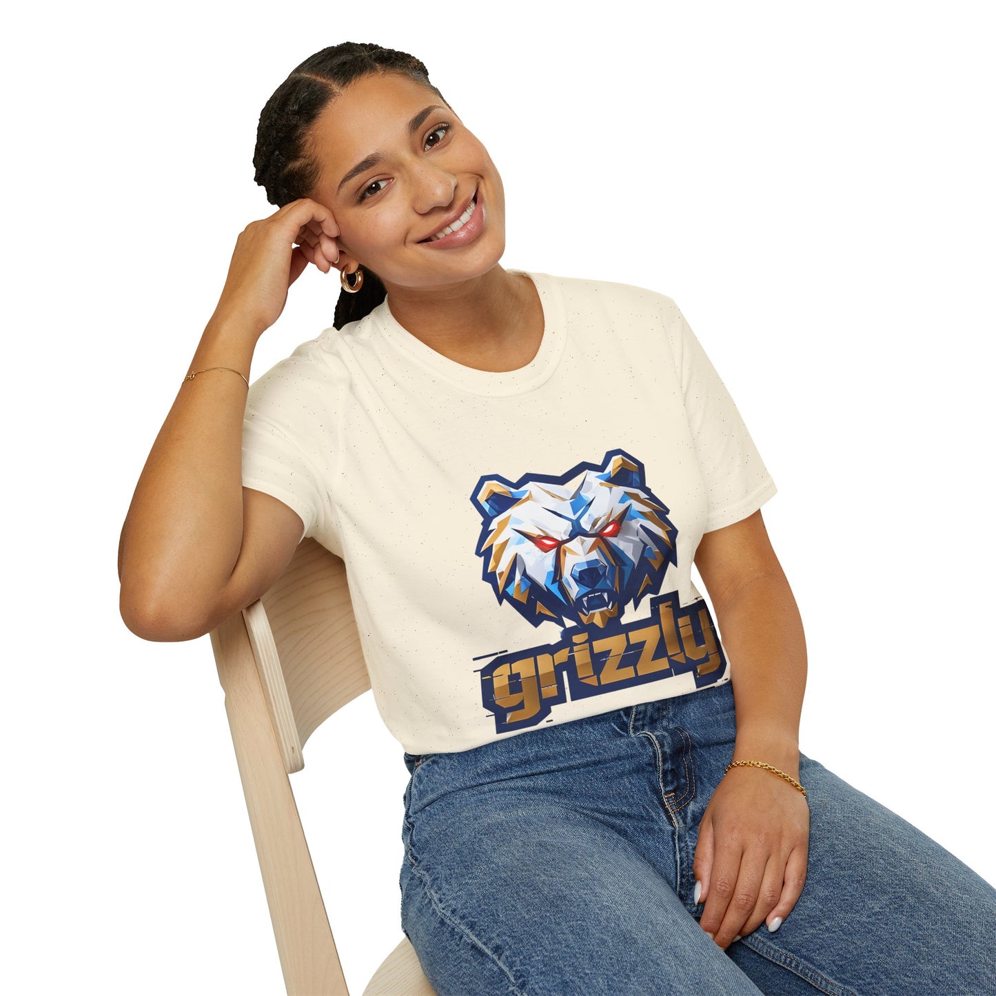 Grizzly Memphis Bear Graphic Tee, Unisex Softstyle T-Shirt, Memphis Basketball Fan, Memphis Grizz, 901, Go Grizz