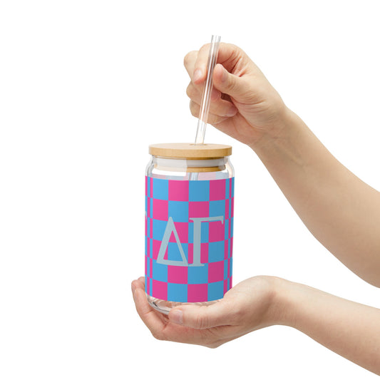 Delta Gamma Colorful Sipper Glass