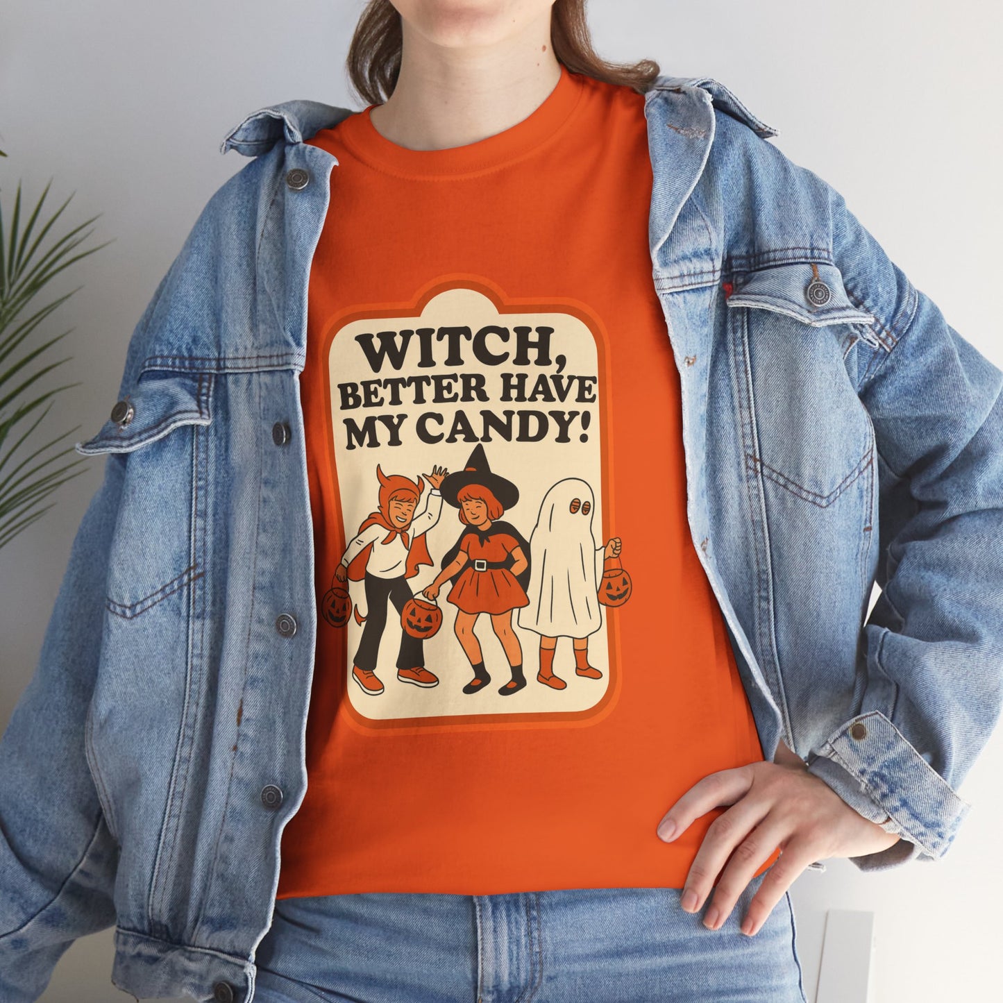 Halloween Witch Candy Tee - Unisex Cotton Shirt