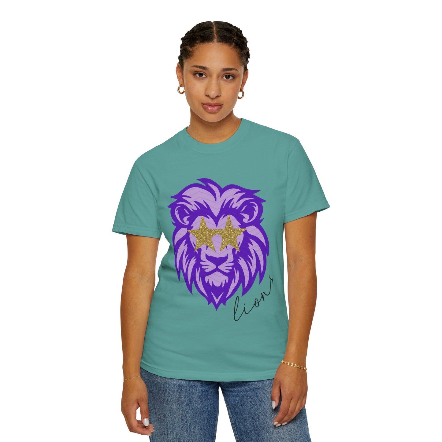 Purple Lion Graphic T-Shirt