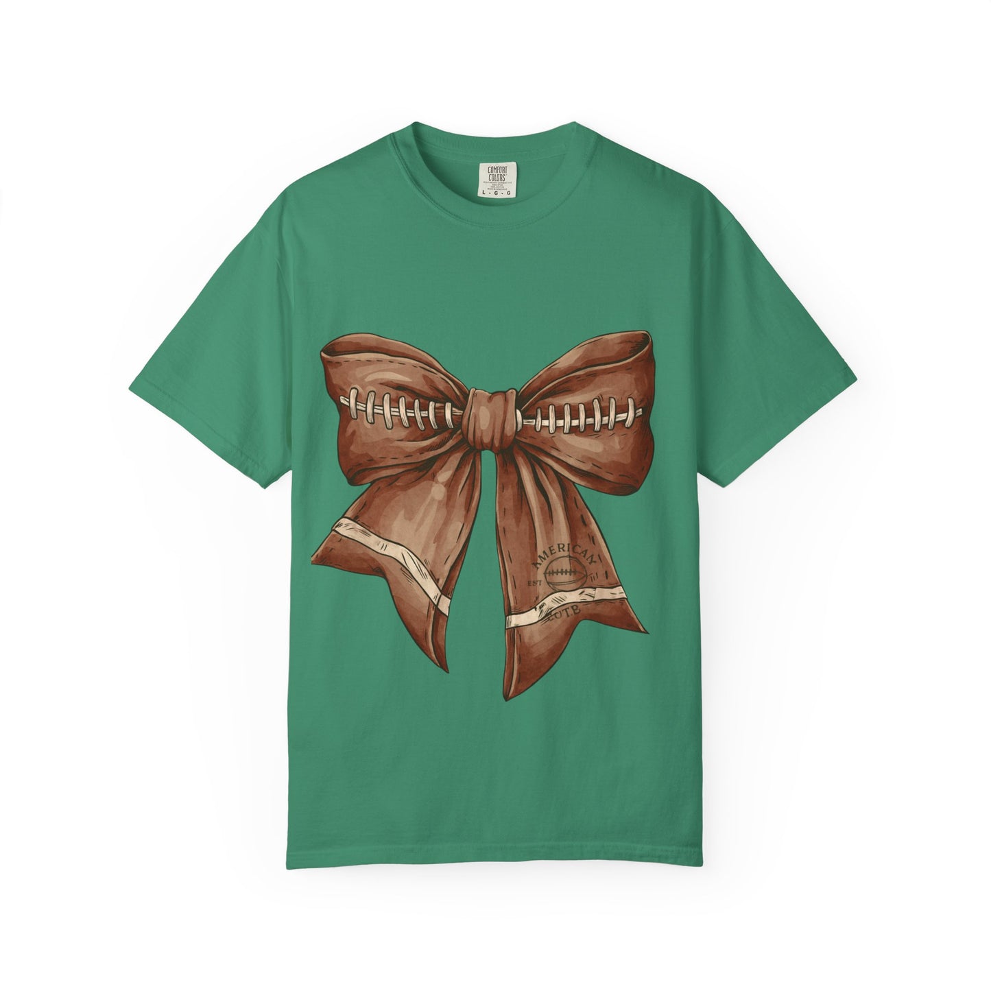 Football Bow T-Shirt: Unisex Casual Wear for Game Day Apparel
