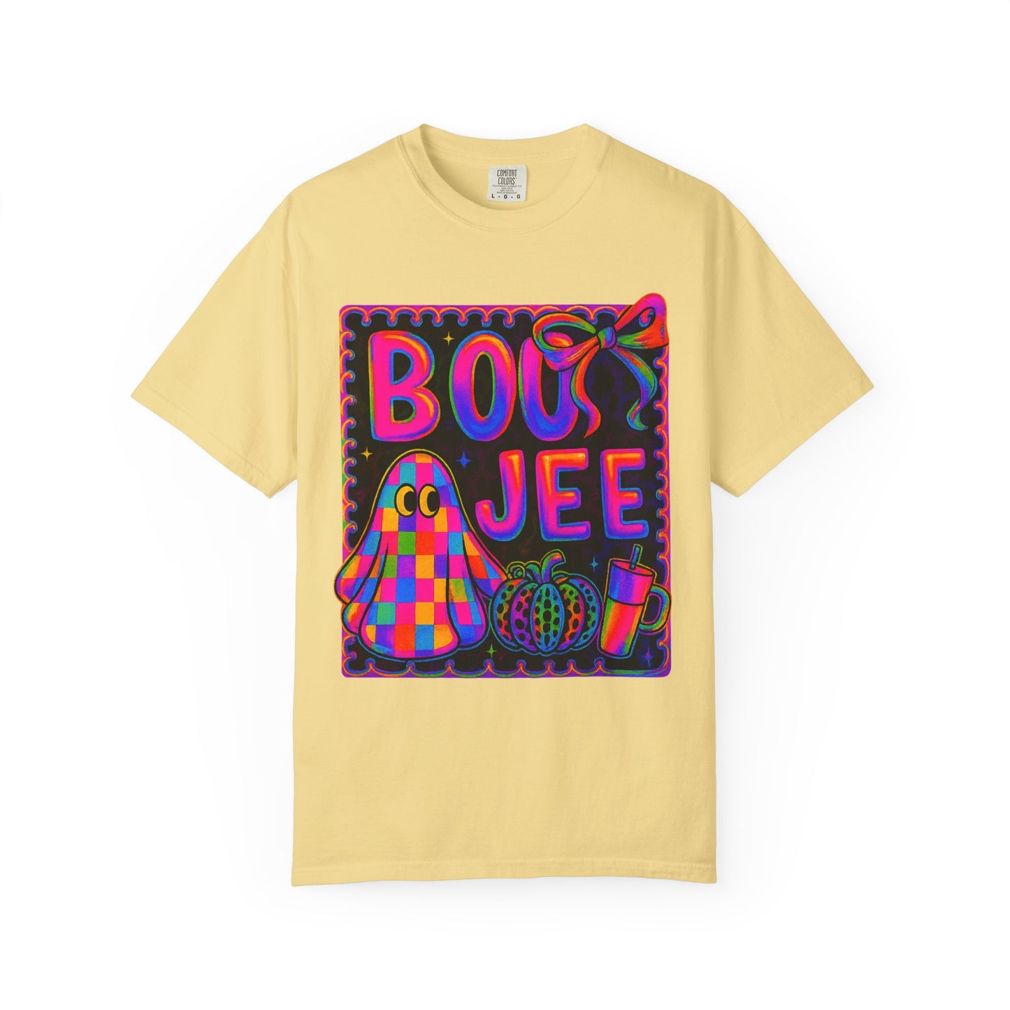 BOOJee Retro Comfort Colors, Garment-Dyed T-shirt, Colorful Graphic Tee, Unisex Streetwear, Fun Gift, Festival Fashion, Vegan Style