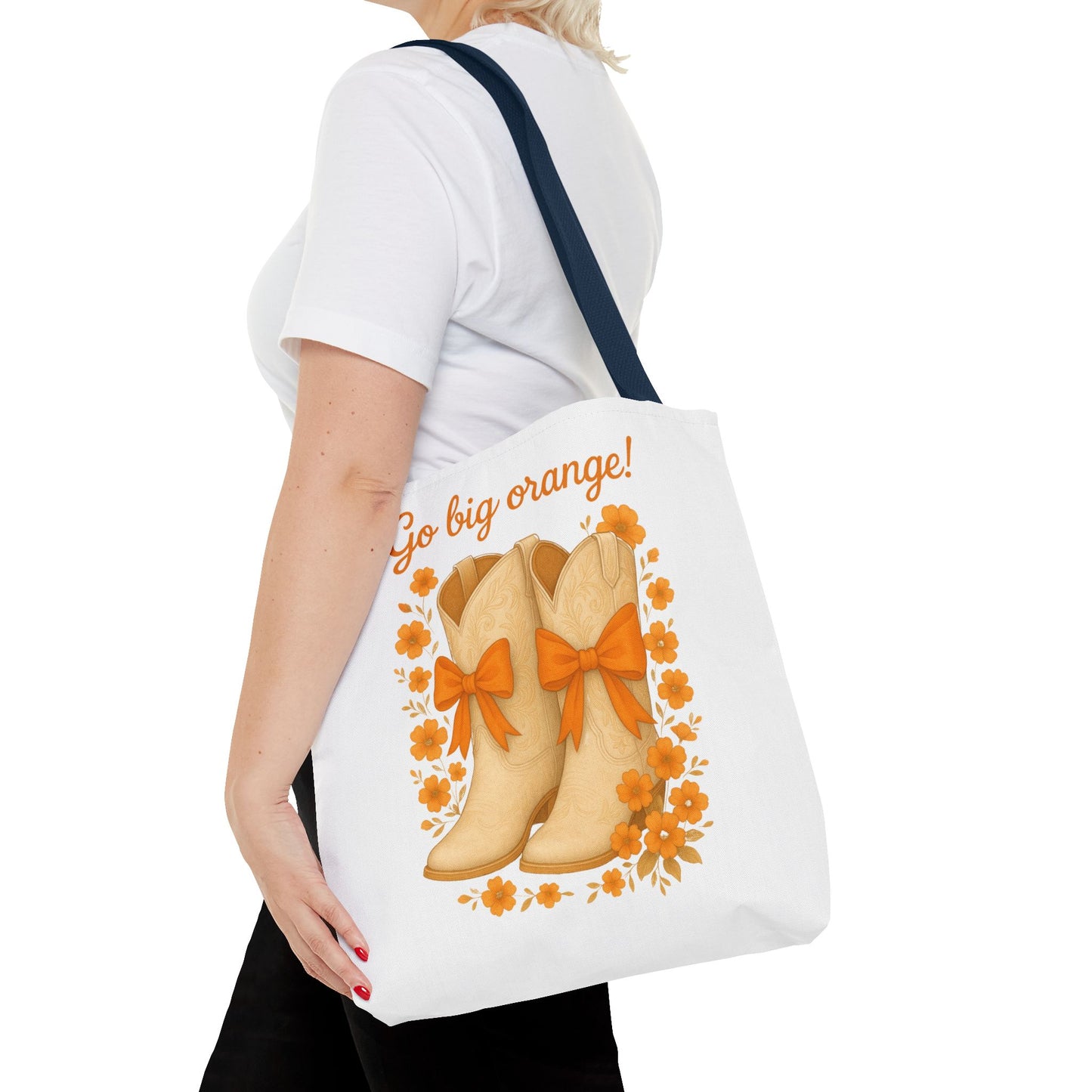 Tennessee Game Day, Floral Tote Bag, Coquette Bow Boot Design, Go Vols, Knoxville Tennessee, Alumni Gift, Rocky Top, Graduation Gift