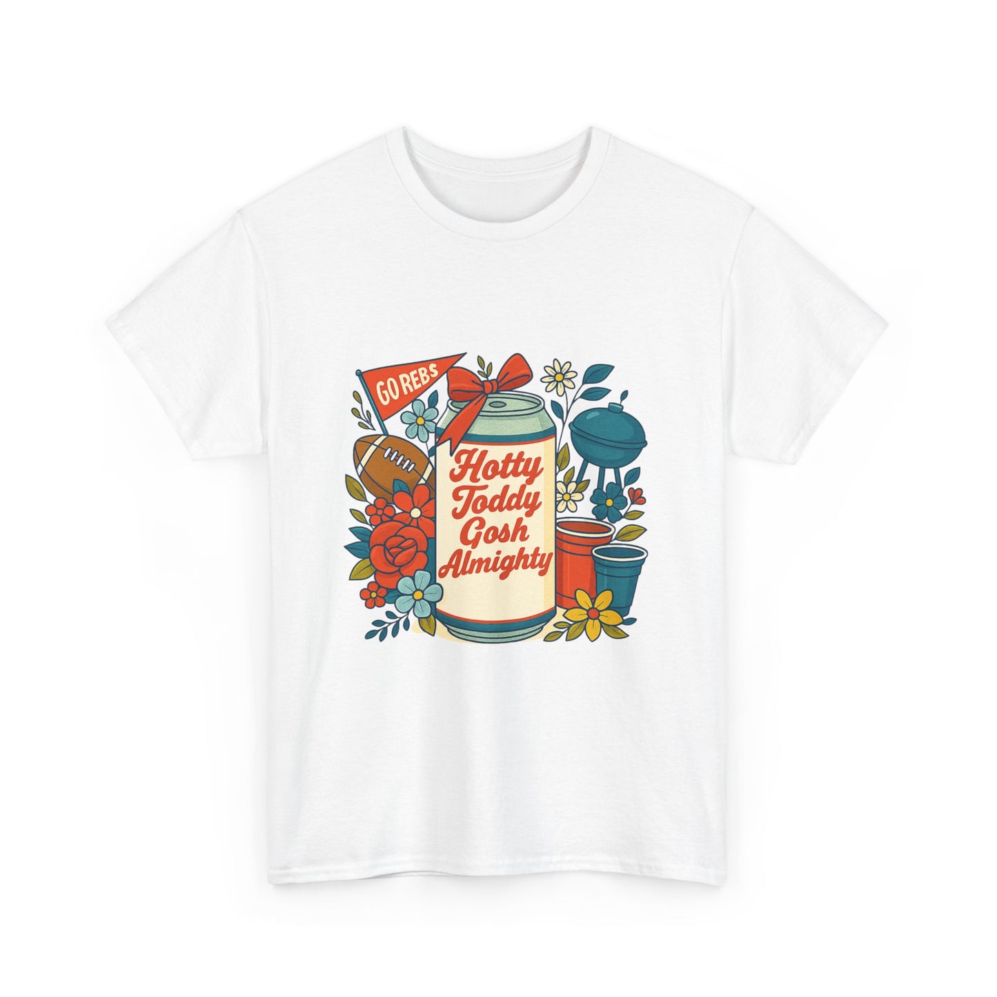 Hotty Toddy Heavy Cotton Tee - Unisex Graphic T-Shirt, Casual Wear, College Apparel, Gift for Students, Spring Break Fashion
