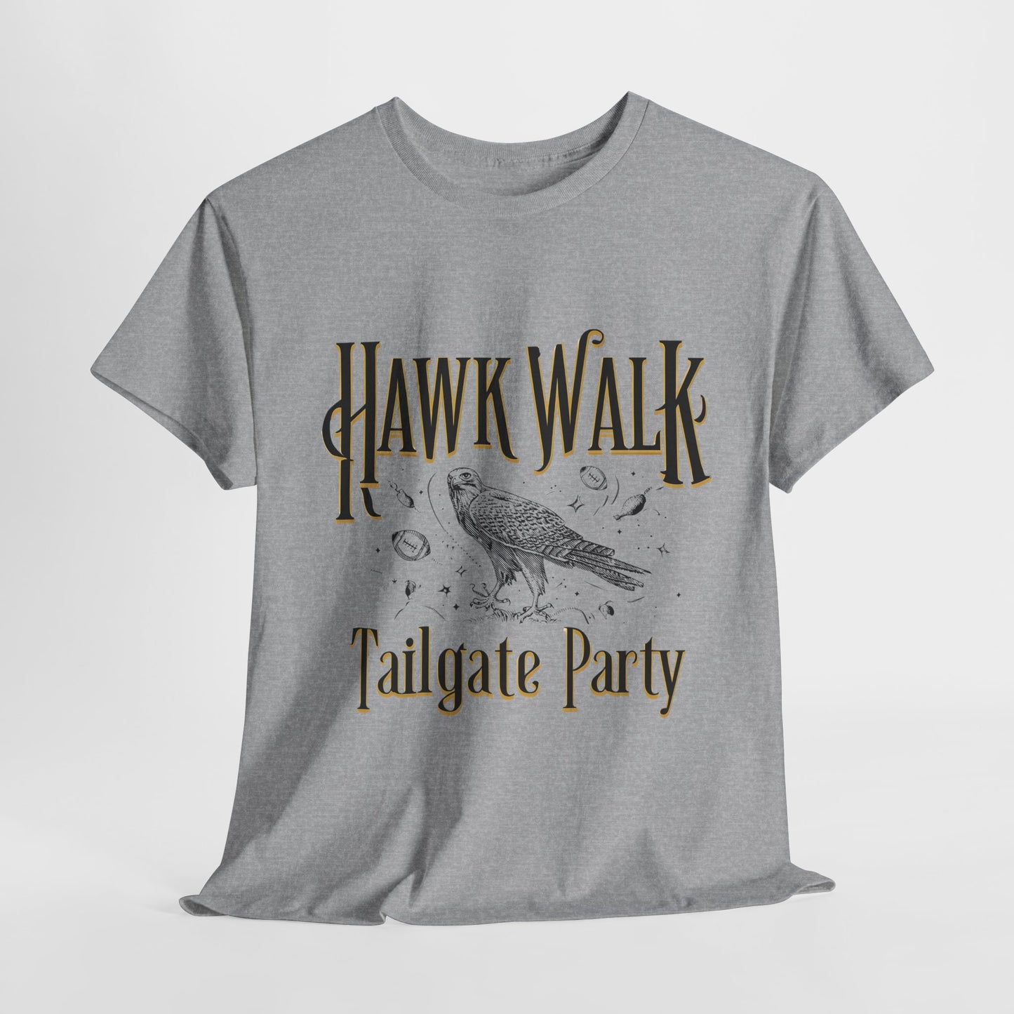 Hawk Walk Tailgate Tee, Unisex Cotton Shirt, Outdoor Event T-Shirt, Festival Wear, Bird Lover Gift, Sports Gathering Apparel