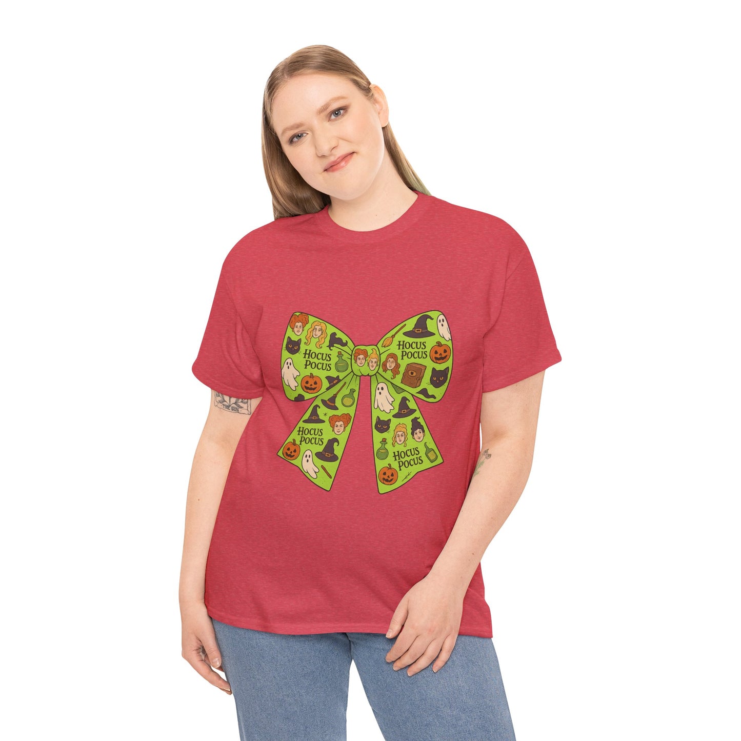 Halloween Graphic Tee, Spooky Season Unisex Shirt, Hocus Pocus Bow Tee, Autumn Style Shirt, Trick or Treat Apparel