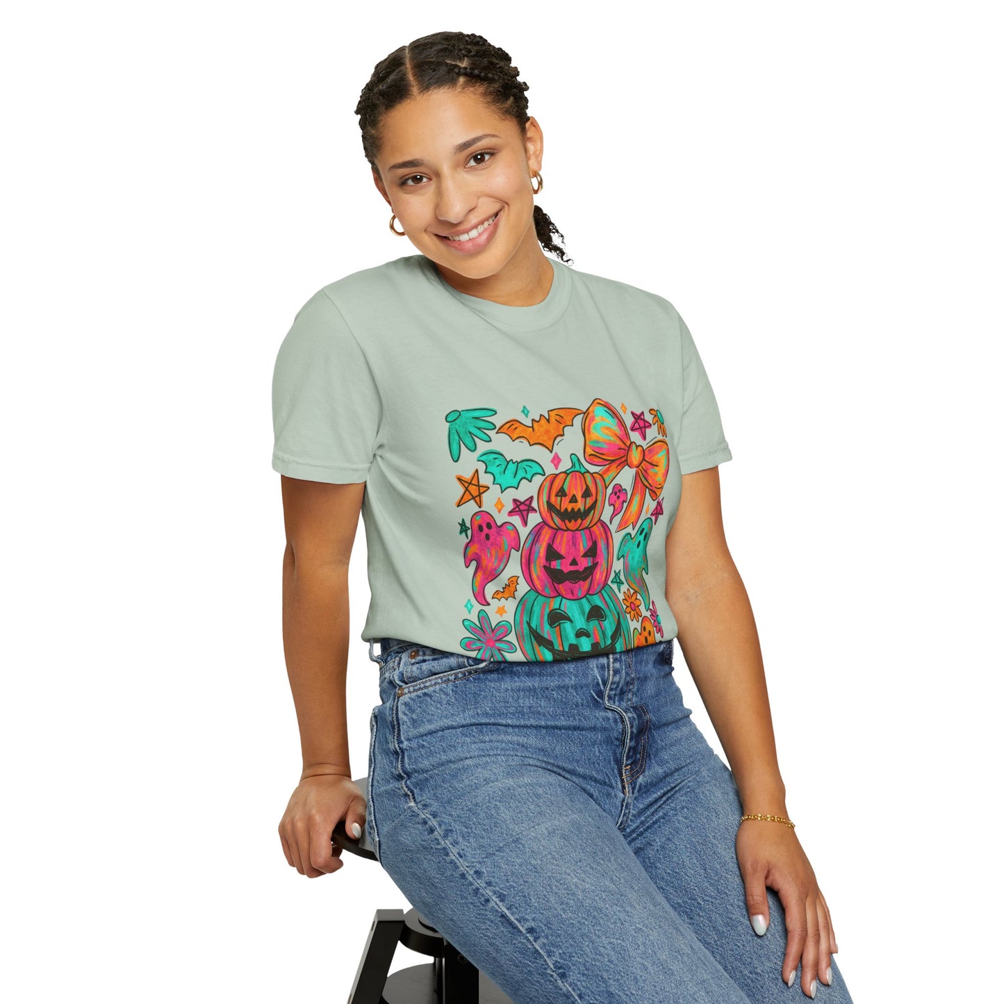 Whimsical Halloween T-Shirt, Perfect for Fall Celebrations, Ghosts & Pumpkins Design, Unisex Tee, Festive Apparel, Halloween Costume