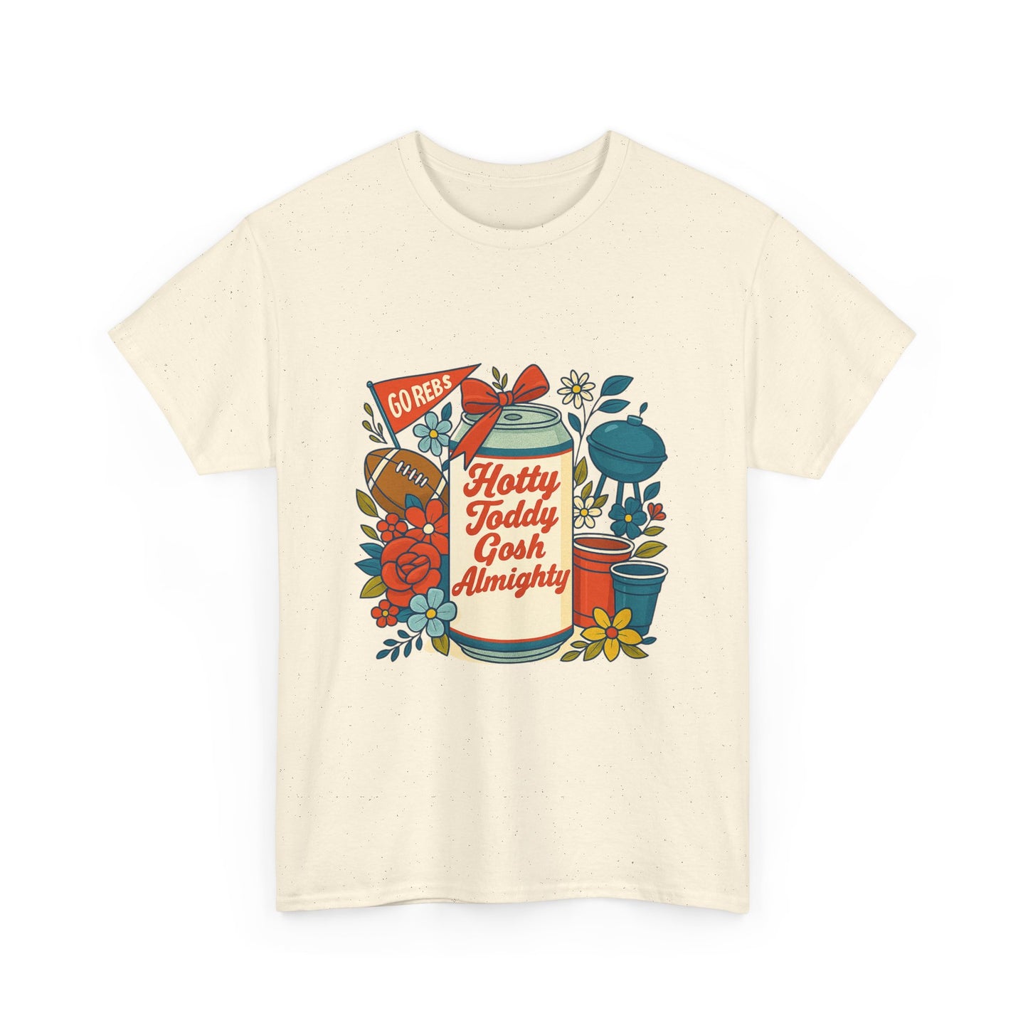 Hotty Toddy Heavy Cotton Tee - Unisex Graphic T-Shirt, Casual Wear, College Apparel, Gift for Students, Spring Break Fashion