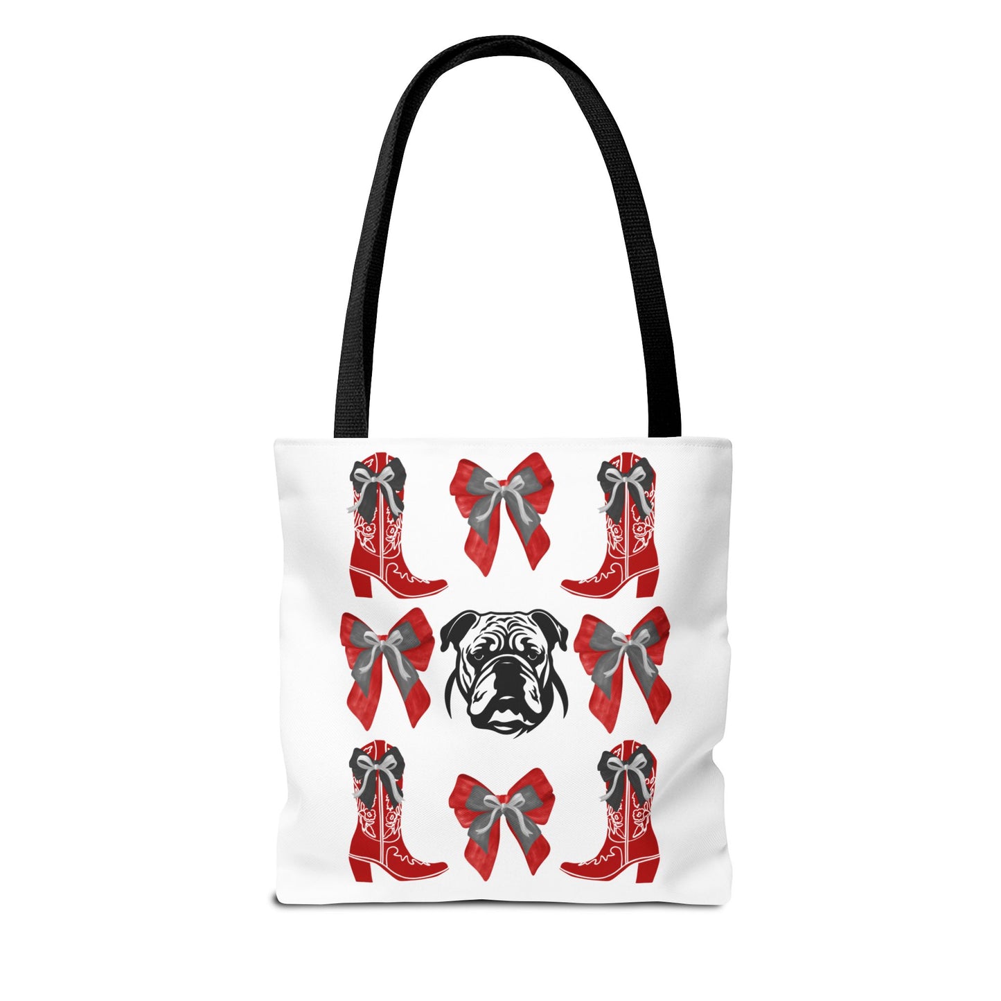 UGA Bulldogs Coquette Bow Tote Bag