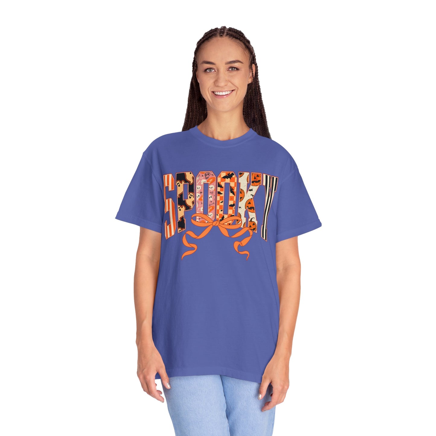 SPOOKY Bow Unisex Garment-Dyed T-shirt