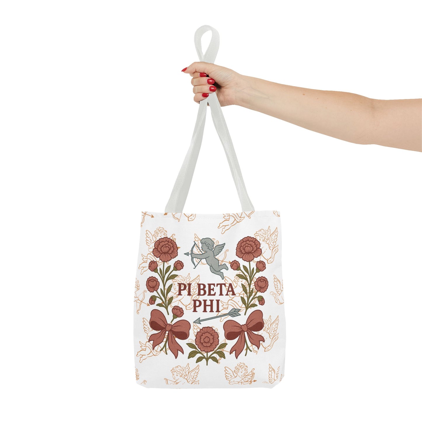 Floral Pi Phi Sorority Tote Bag