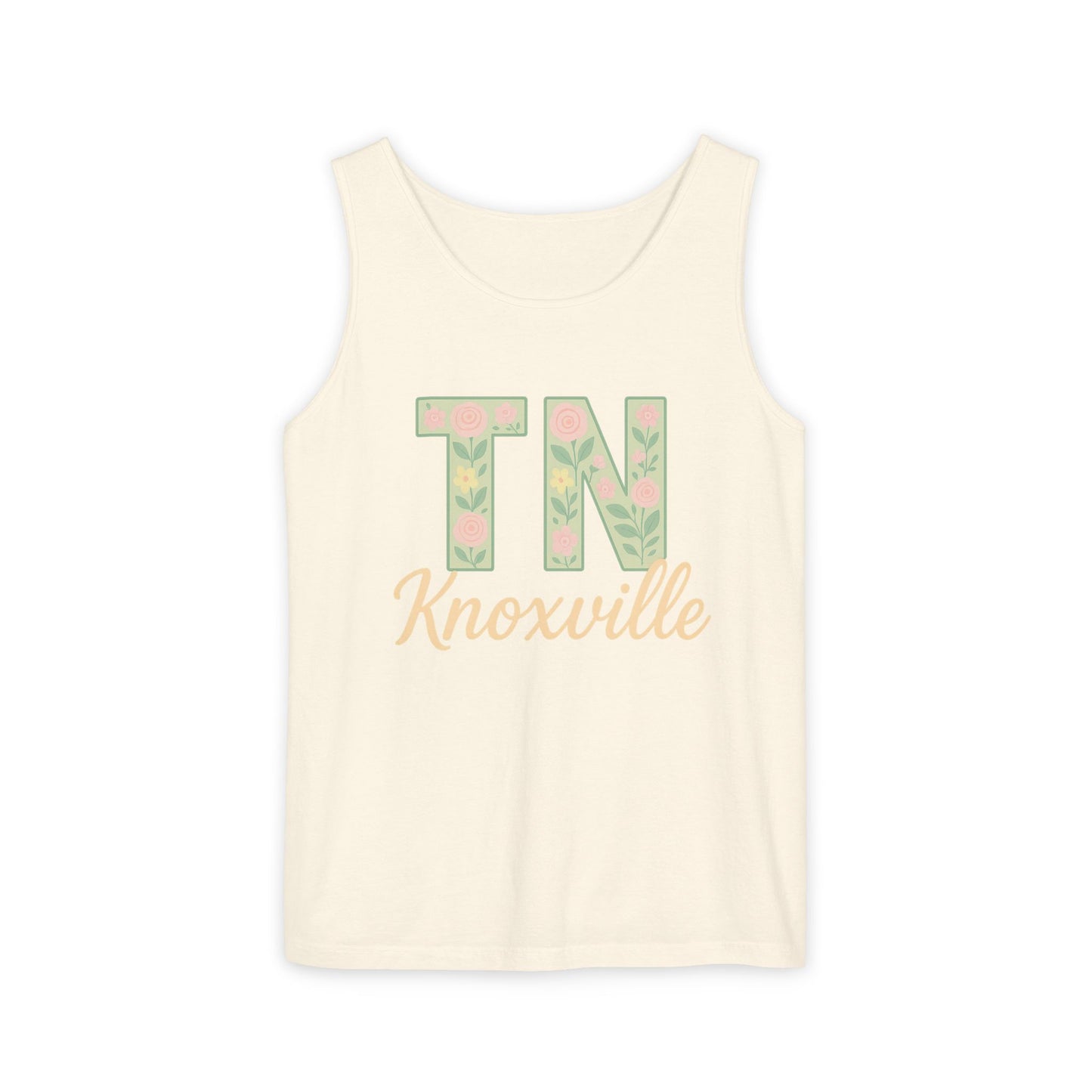 Tennessee Floral Tank Top, Unisex Sleeveless Shirt, Summer Tee, Casual Wear, Gift for Her, Comfort Colors, Graduation Gift, Rocky Top