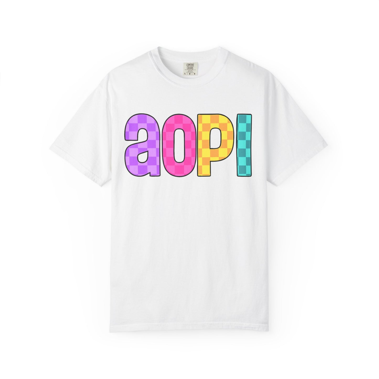 Colorful Graphic Tee - Trendy Unisex Garment-Dyed T-shirt for Casual Summer Wear and AOPI Spirit Gift
