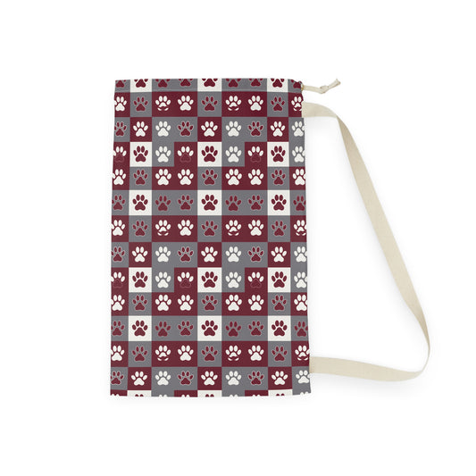 Paw Print Laundry Bag –College Dorm Decor, College Student Gift, Graduation Gift, Go Dogs, Dog-Themed Home Decor