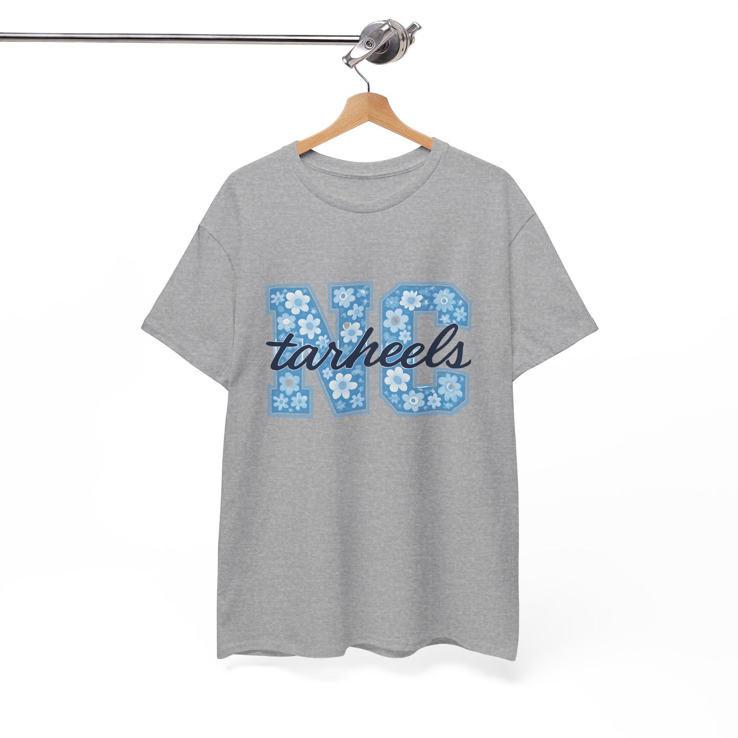 North Carolina Tarheels Unisex Heavy Cotton Tee, College Spirit Wear, Men's and Women's Casual T-Shirt, School Pride Apparel, Gift for Fans