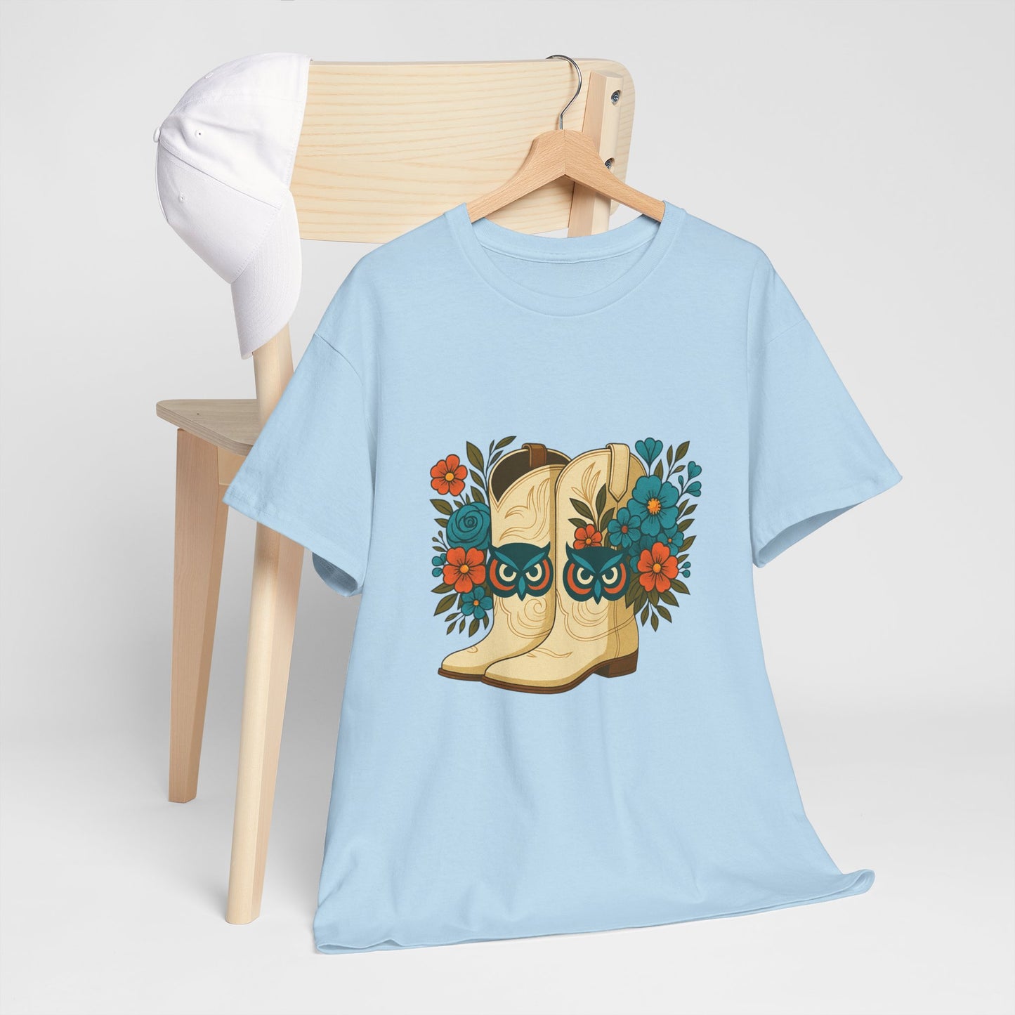 Floral Cowboy Boots Tee, Perfect for Country Music Lovers, Western Style Gift, Casual Outfit, Boho Fashion, Farmhouse Decor
