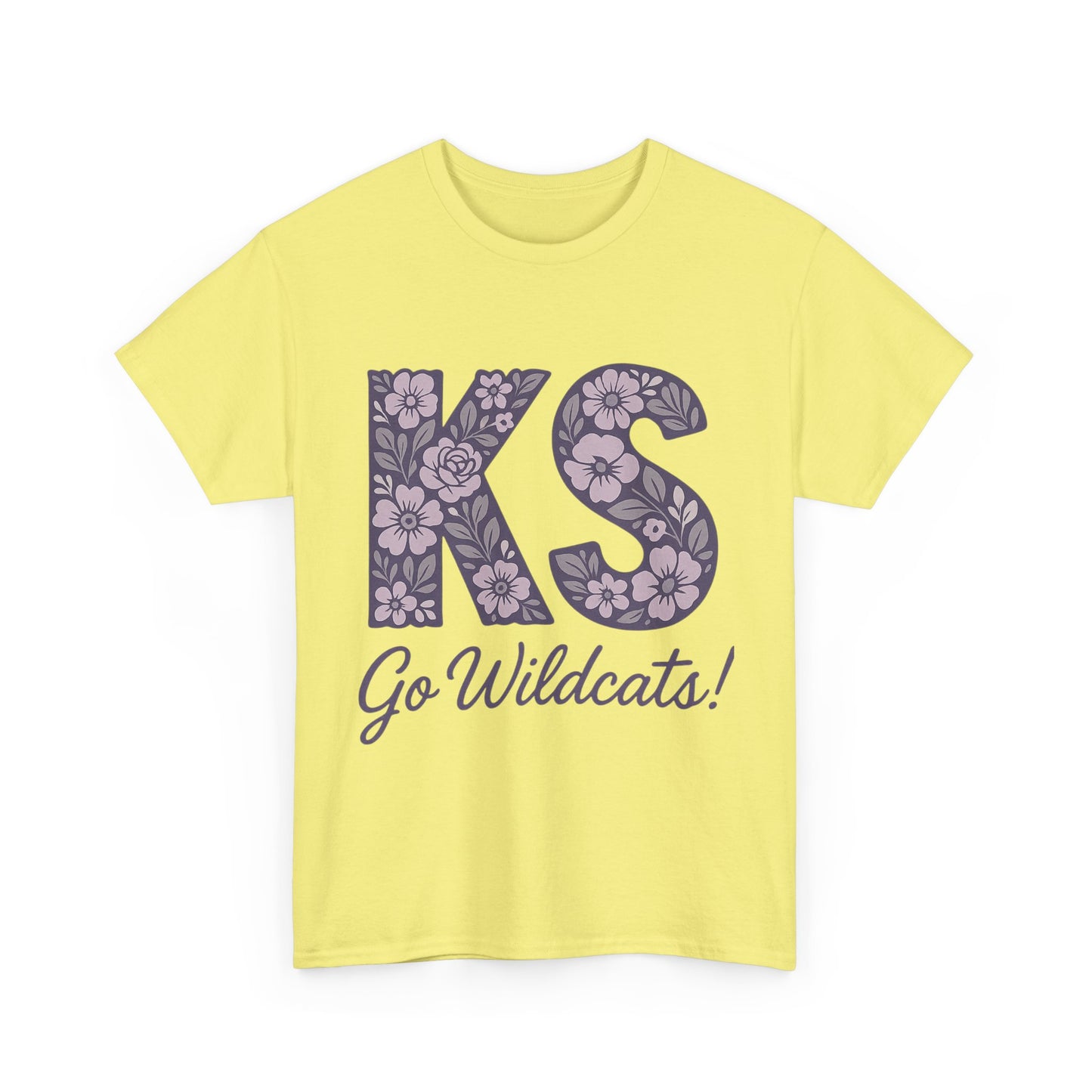 KS Floral Team Spirit Tee: Celebrate Kansas State Wildcats in Style, Perfect for Sports Events, Gifts, & Casual Wear