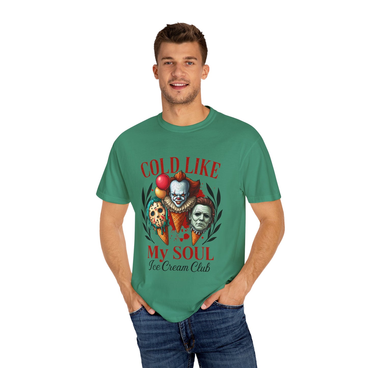 Chilling Soul T-Shirt, Vintage Horror Tee, Unisex Graphic Shirt, Ice Cream Lovers Gift, Fun Movie Merch