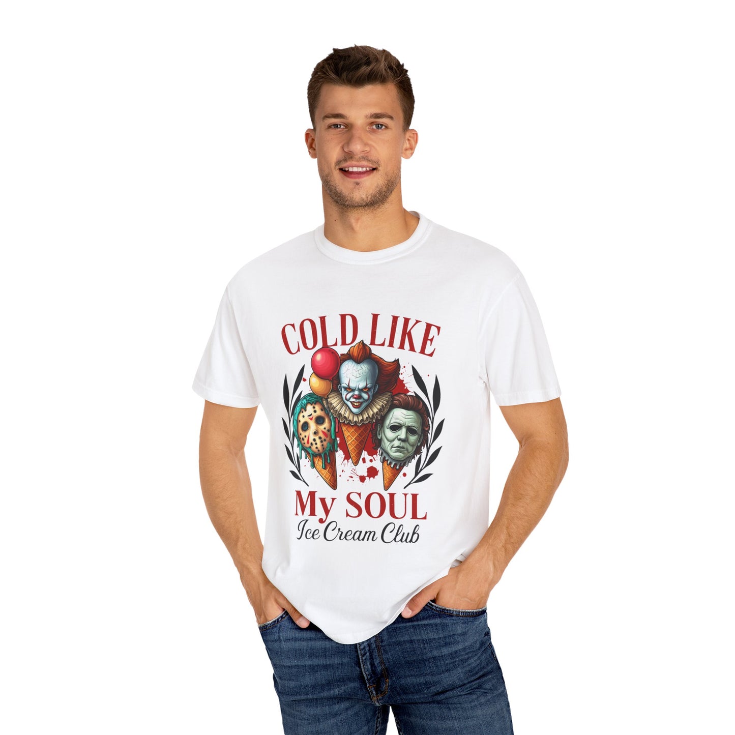 Chilling Soul T-Shirt, Vintage Horror Tee, Unisex Graphic Shirt, Ice Cream Lovers Gift, Fun Movie Merch