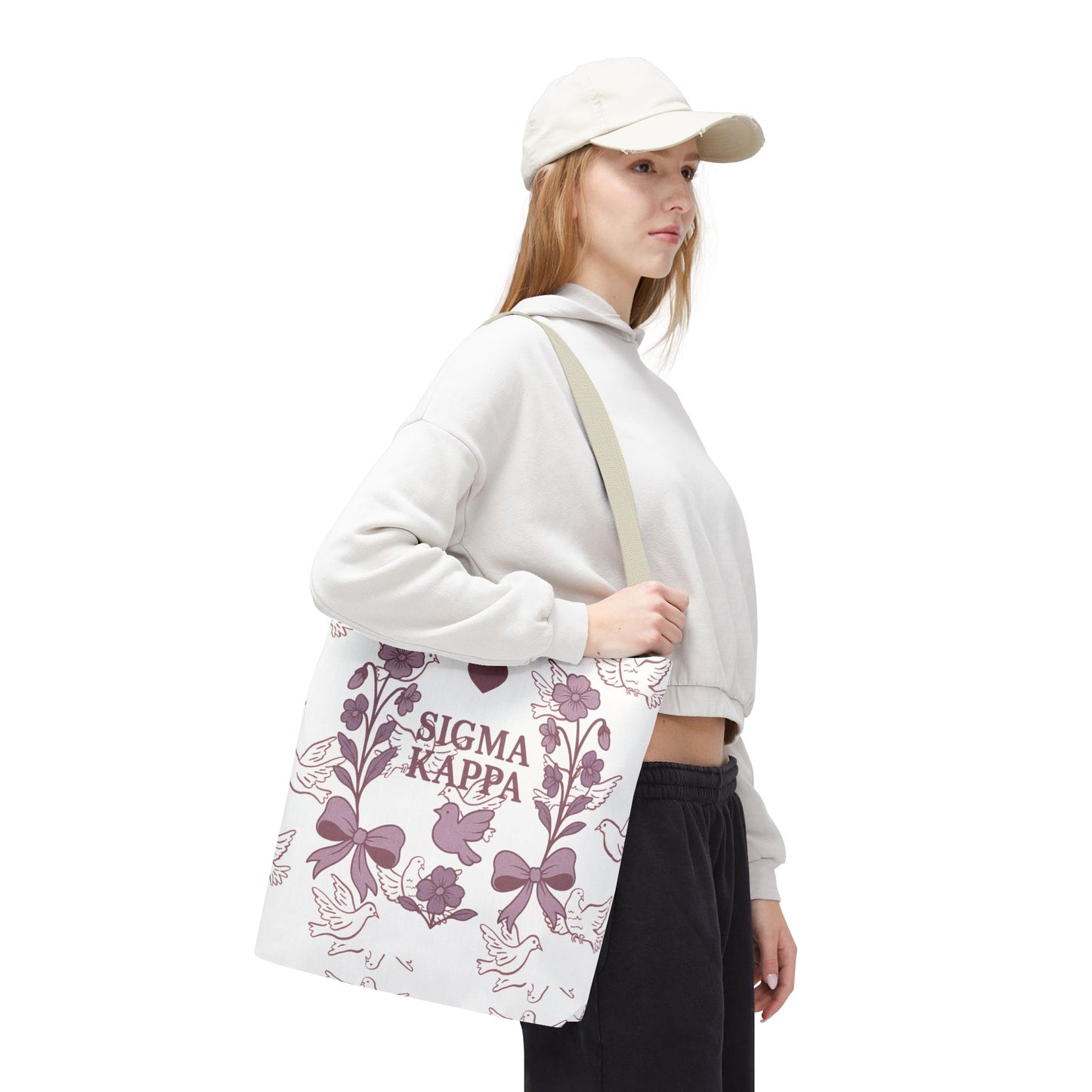 Sigma Kappa Floral Tote Bag | Sorority Gift, Eco-Friendly Carry-All, College Accessory, Stylish Shopping Bag, Chic Beach Tote