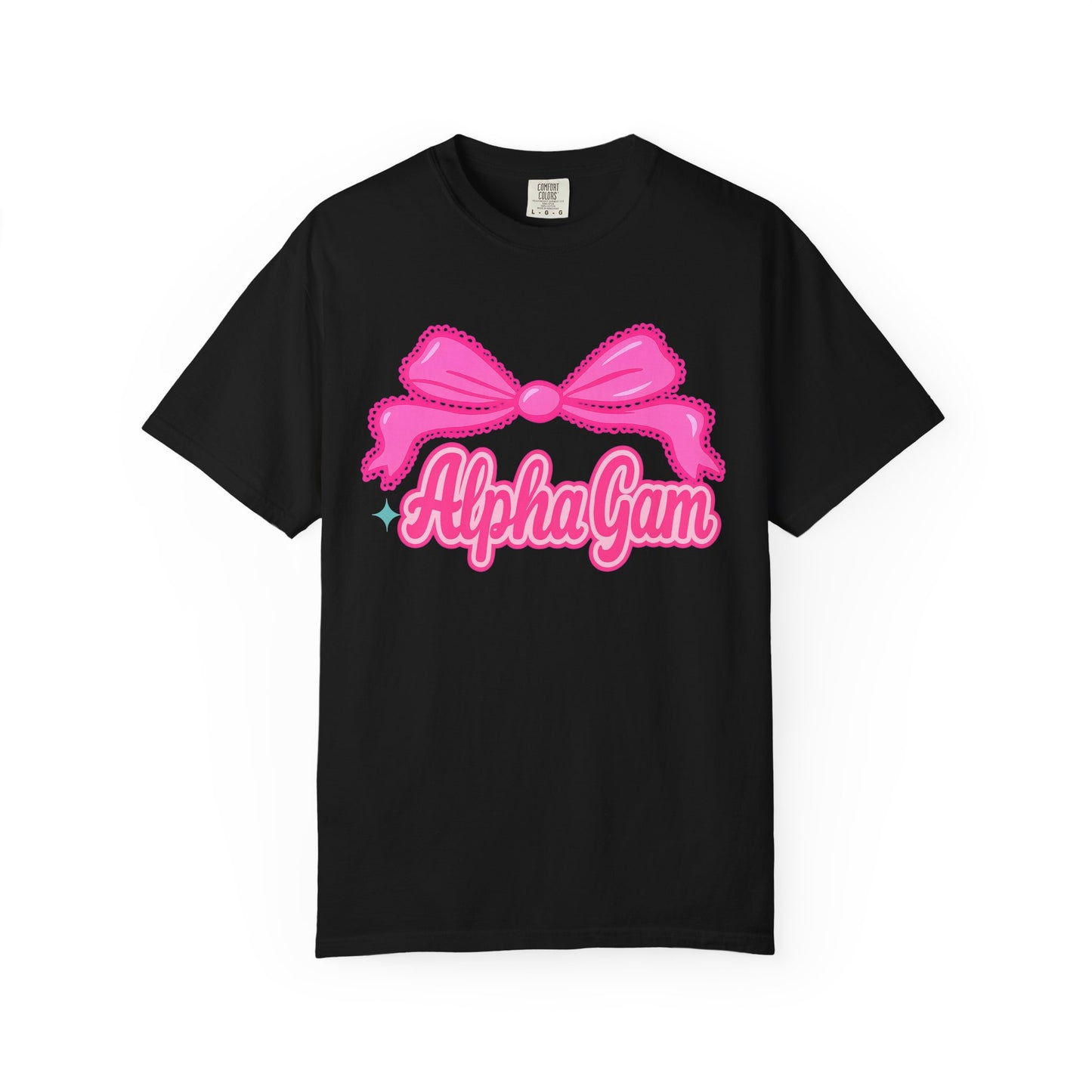 AlphaGam Bow T-Shirt | Unisex Garment-Dyed Tee for Sorority Sisters, College Apparel, Gifts for Greek Life, Casual Outfit, Sorority [...]