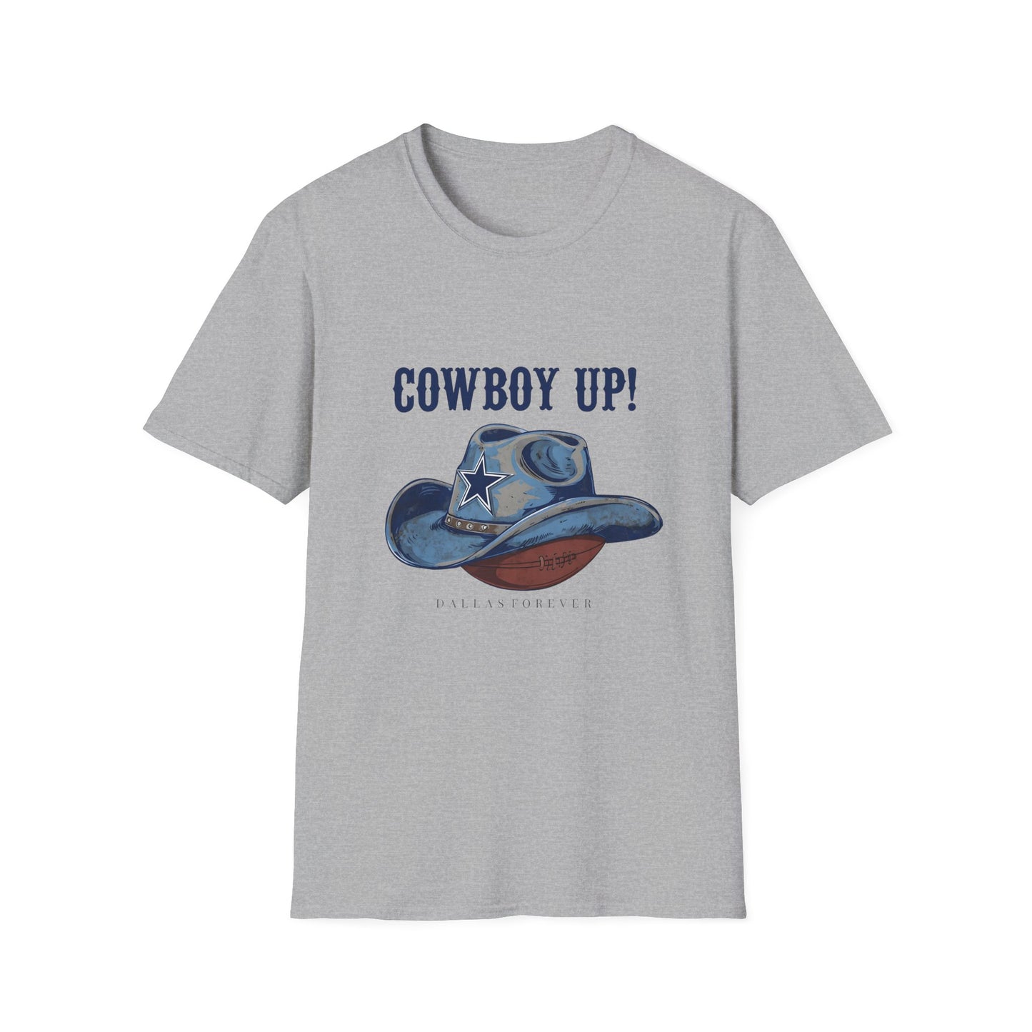 Cowboy Up! Unisex Softstyle T-Shirt - Casual Western Tee for Rodeos, Country Events, Fun Graphic Shirt, Everyday Wear