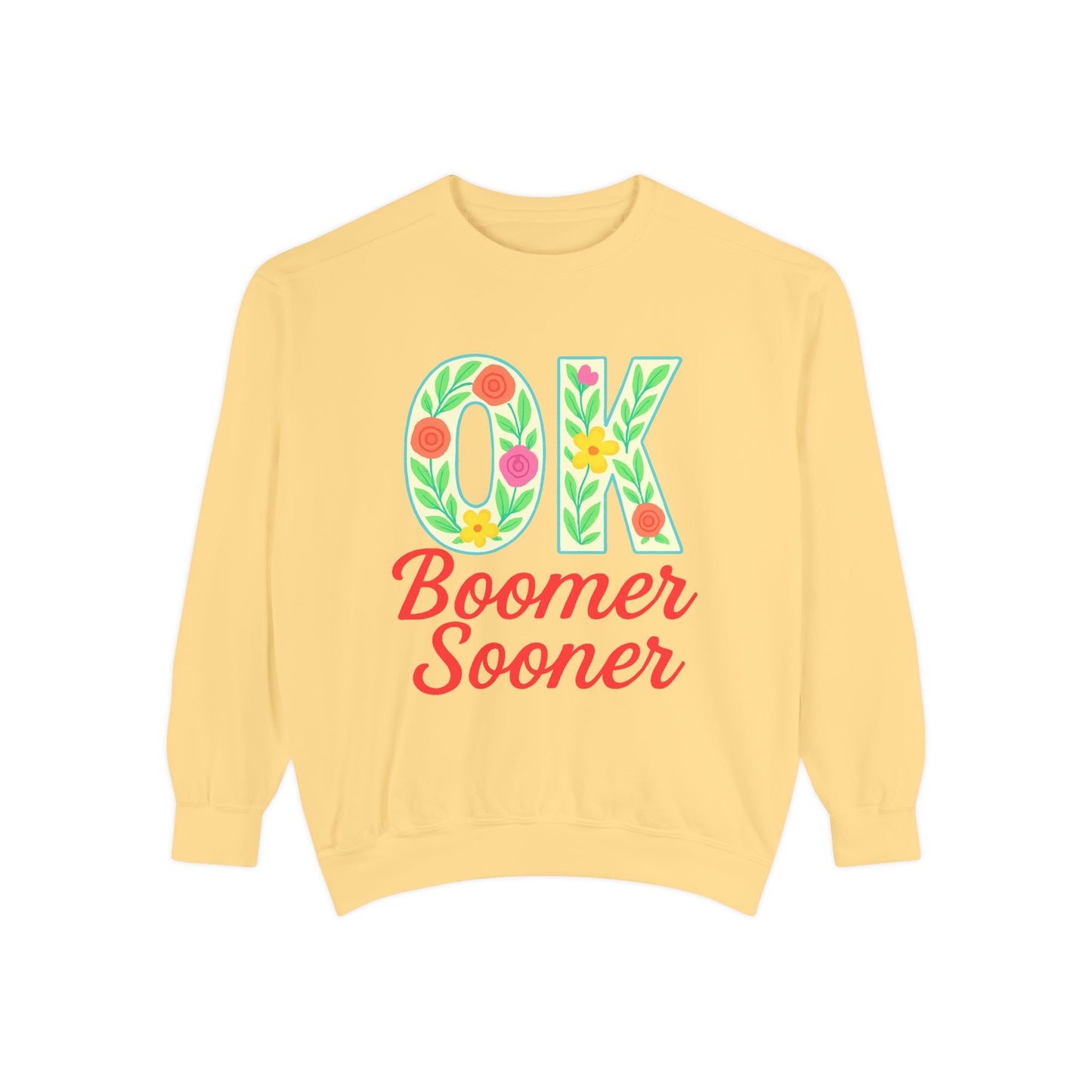Colorful OK Boomer Sooner Unisex Sweatshirt, Casual Wear, College Apparel, Gift for Fans, Cozy Layering