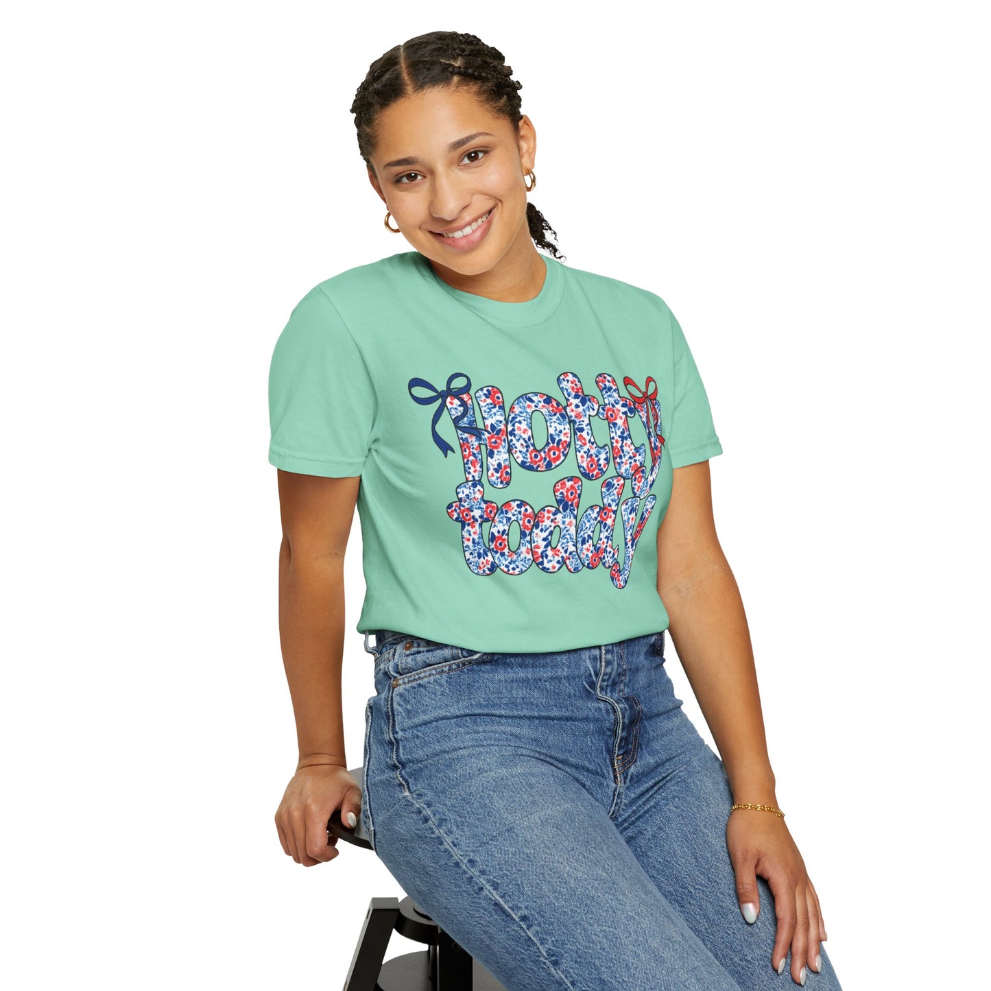 Floral Hotty Toddy Coquette Bow T-Shirt