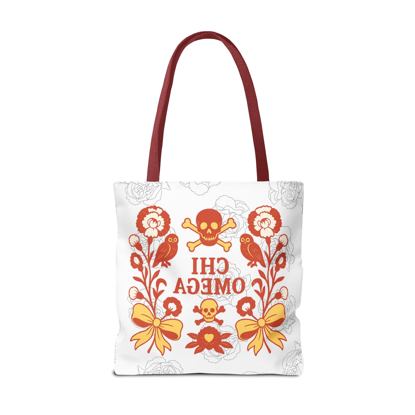Chi Omega Floral Tote Bag