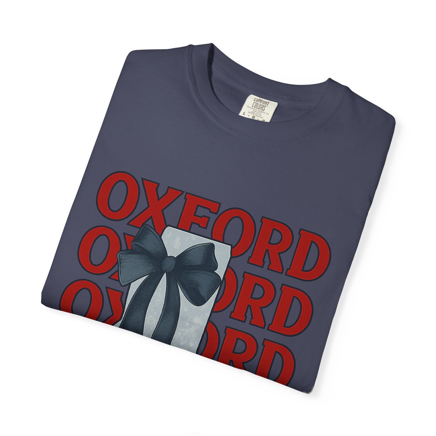 Oxford Bow Graphic Tee, Casual Unisex T-shirt, Gift for Students, College Apparel, Trendy Fashion Top, Birthday Gift