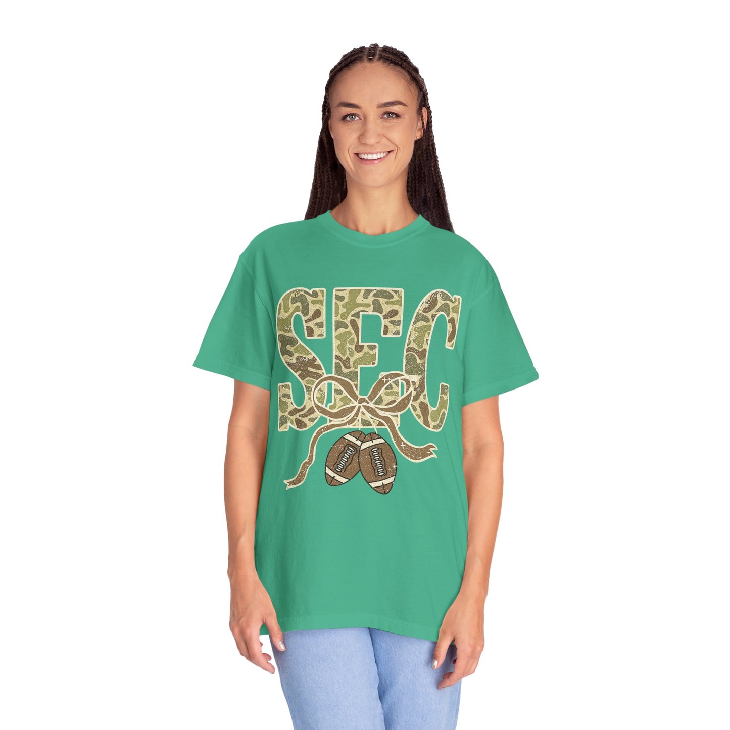 Camo Lettered Unisex T-Shirt - SEC Fan Gear - Gift for Him - Outdoor Wear