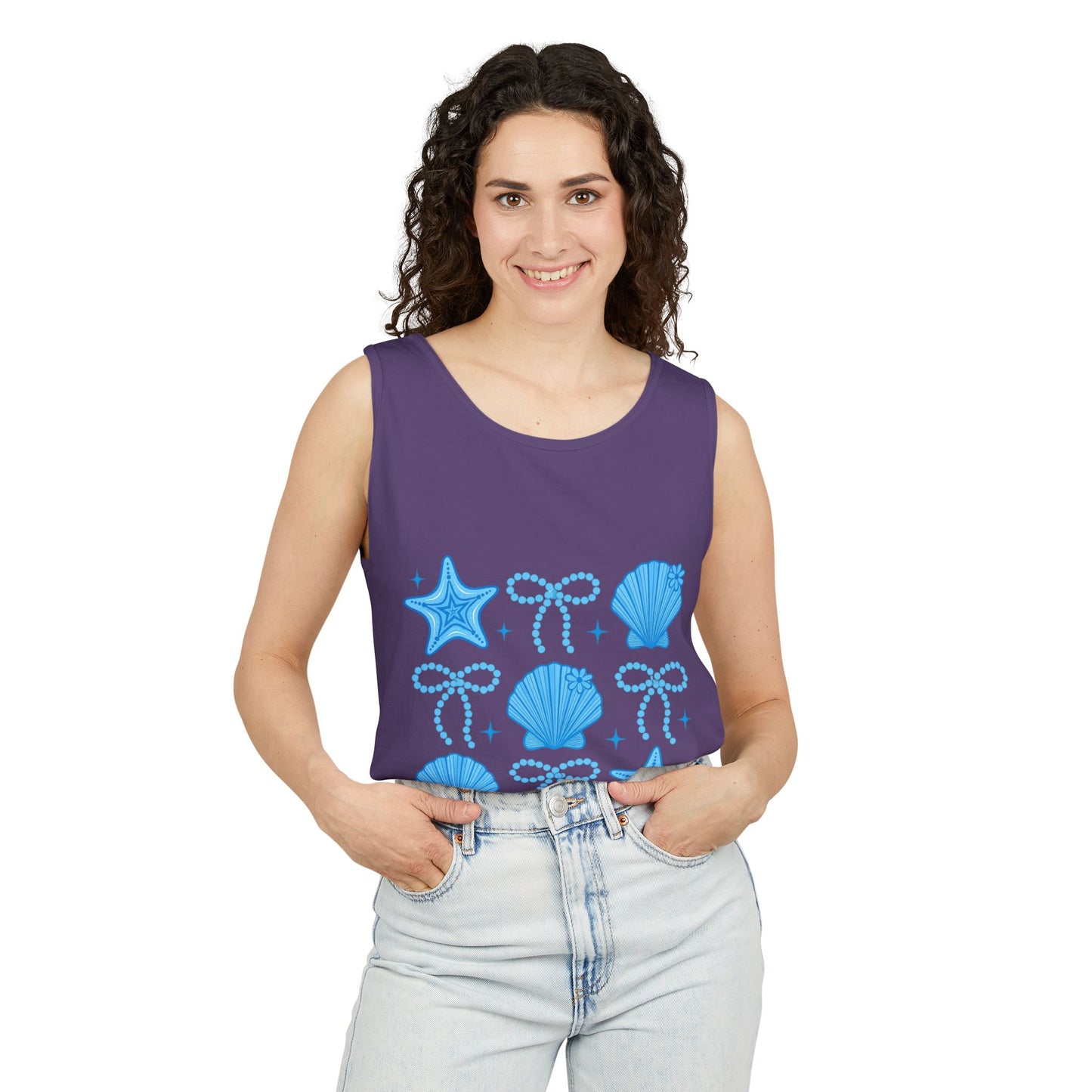 Pearls & Shells Comfort Colors Tank Top
