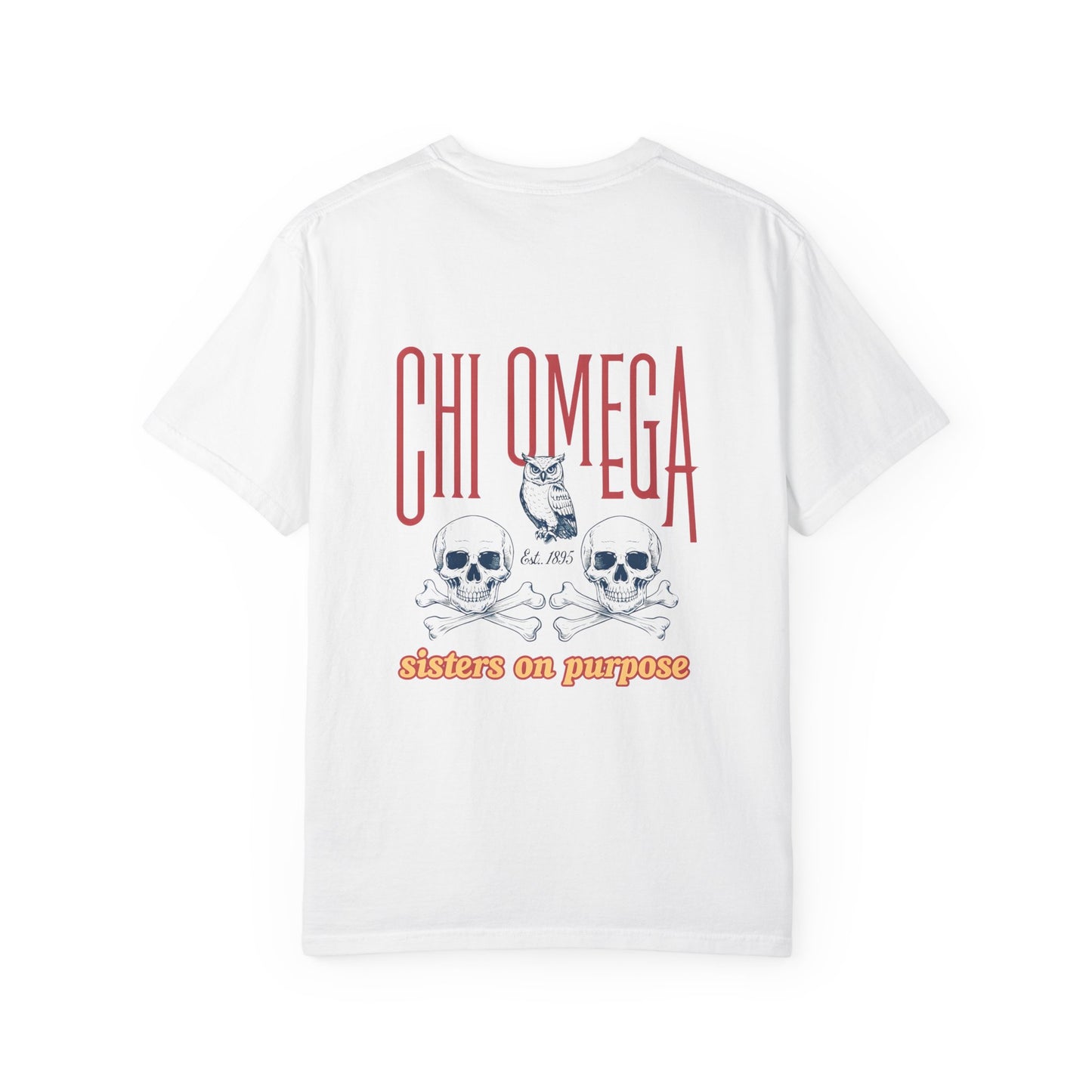 Chi Omega Sister T-Shirt, Sorority Apparel, College Tee, Garment-Dyed Shirt, Greek Life Merchandise, Casual Wear