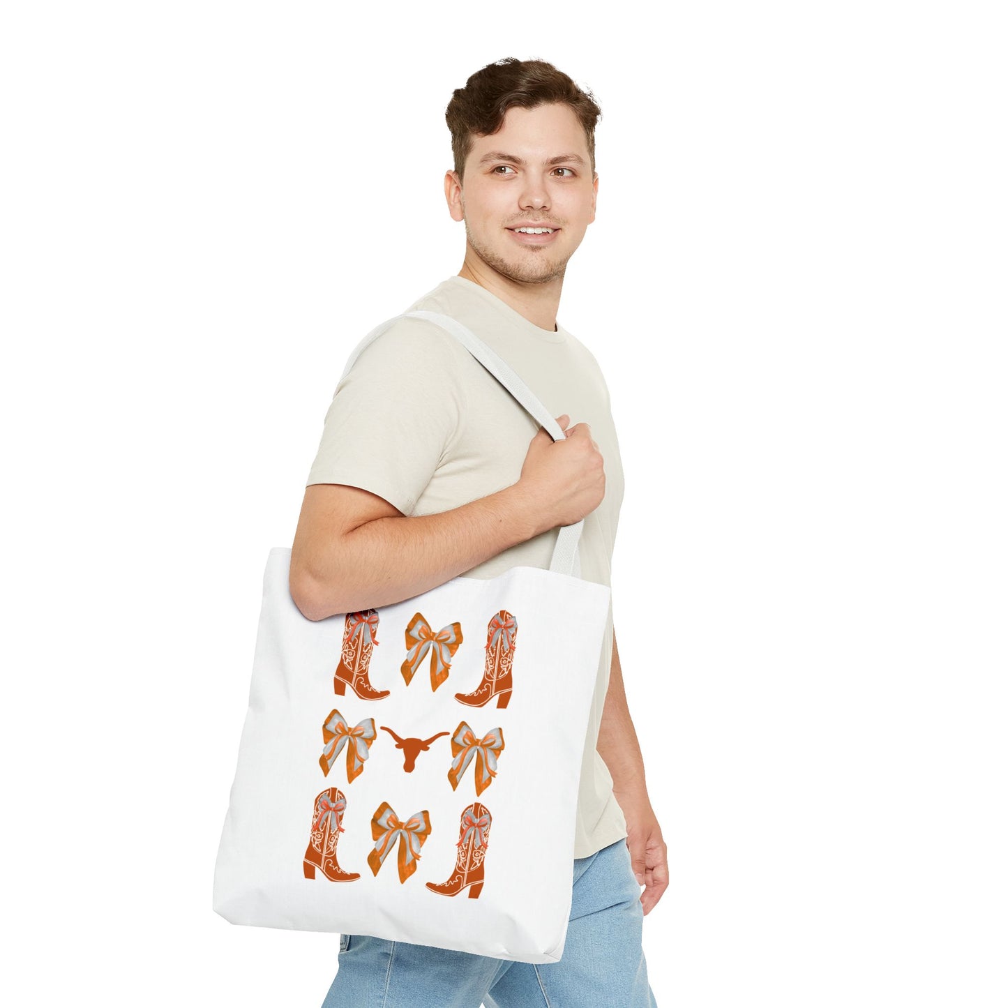 Tx longhorns Stylish Western Tote Bag, Cowgirl Style Accessories, Everyday Use, Gift for Rodeo Fans, hook em horns, texas game day, tx fan gift, graduation gift, texas alumni