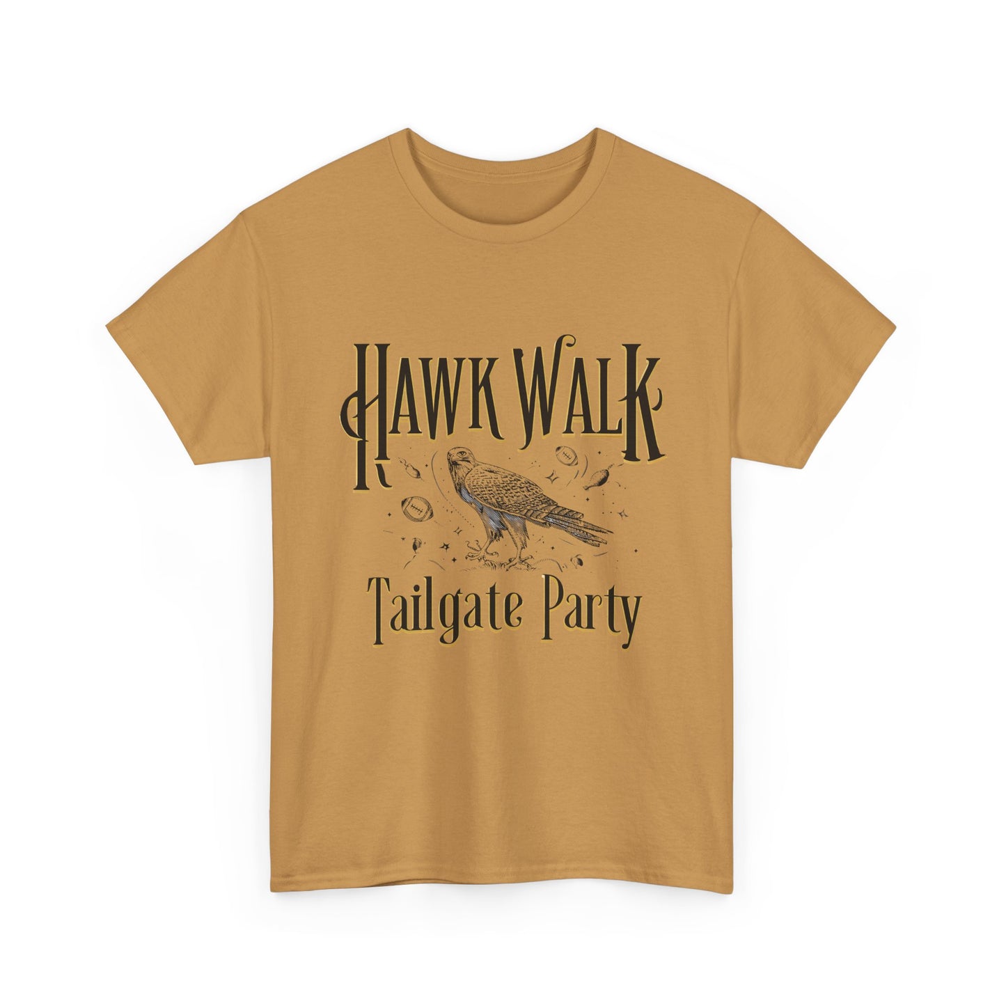 Hawk Walk Tailgate Tee, Unisex Cotton Shirt, Outdoor Event T-Shirt, Festival Wear, Bird Lover Gift, Sports Gathering Apparel