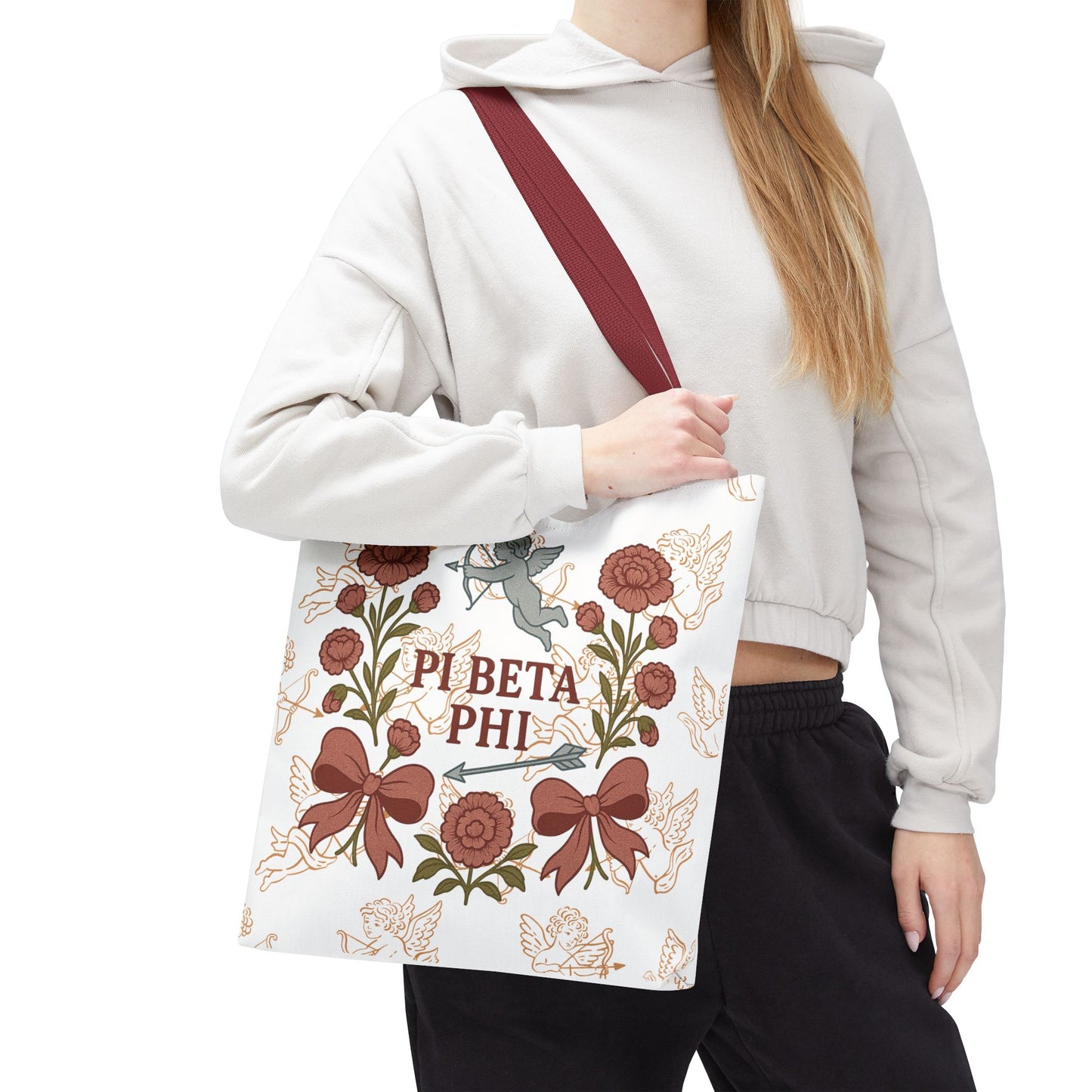 Floral Pi Phi Sorority Tote Bag