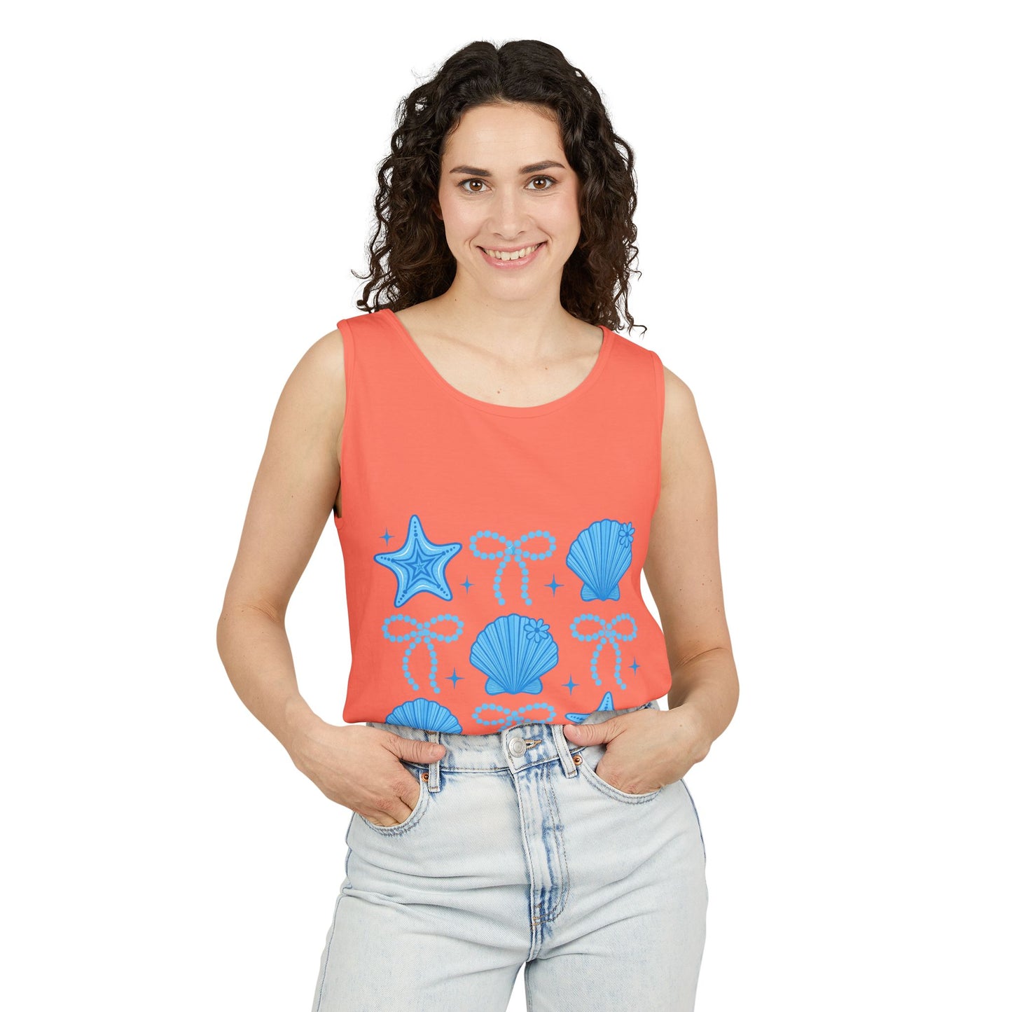 Pearls & Shells Comfort Colors Tank Top