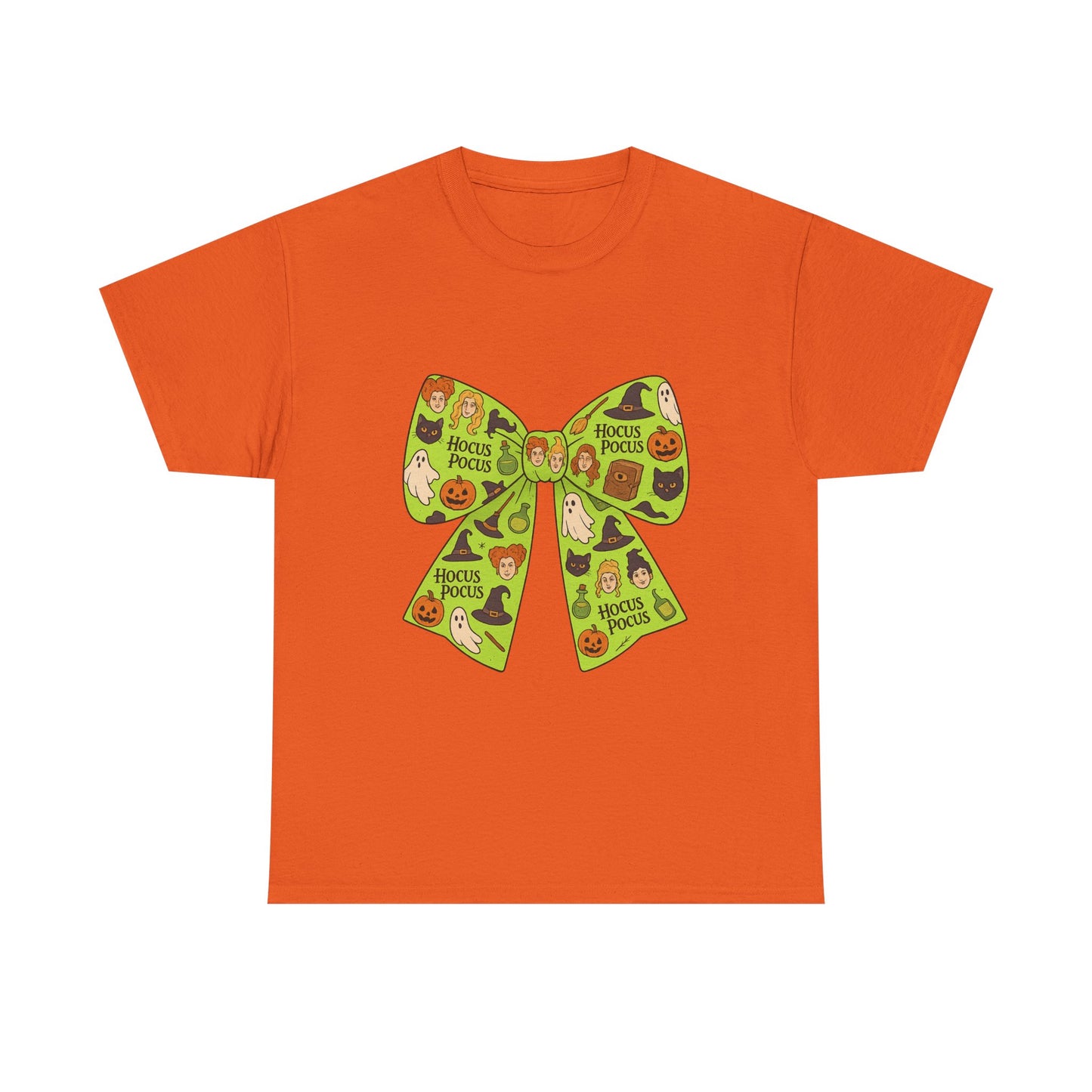 Halloween Graphic Tee, Spooky Season Unisex Shirt, Hocus Pocus Bow Tee, Autumn Style Shirt, Trick or Treat Apparel