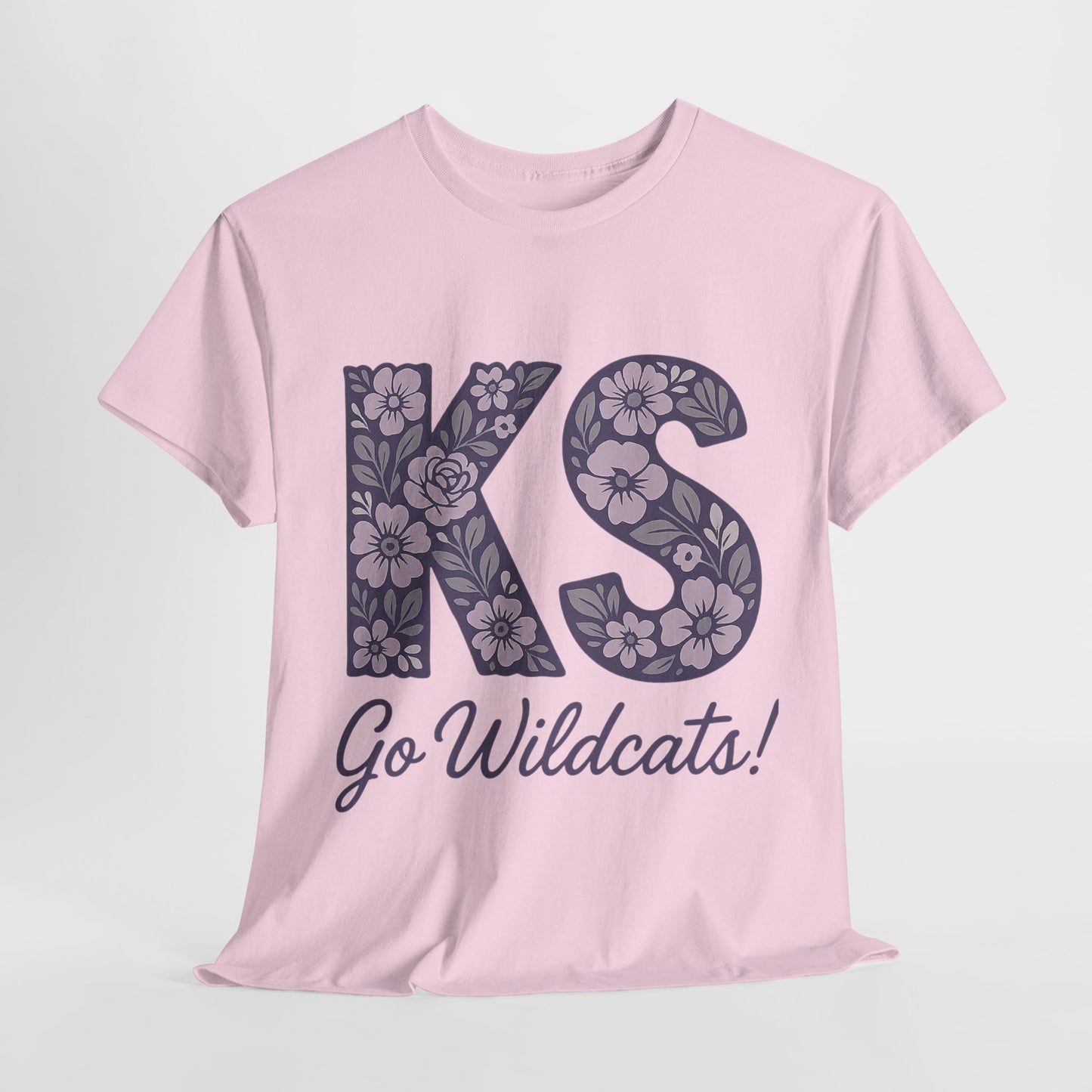 KS Floral Team Spirit Tee: Celebrate Kansas State Wildcats in Style, Perfect for Sports Events, Gifts, & Casual Wear