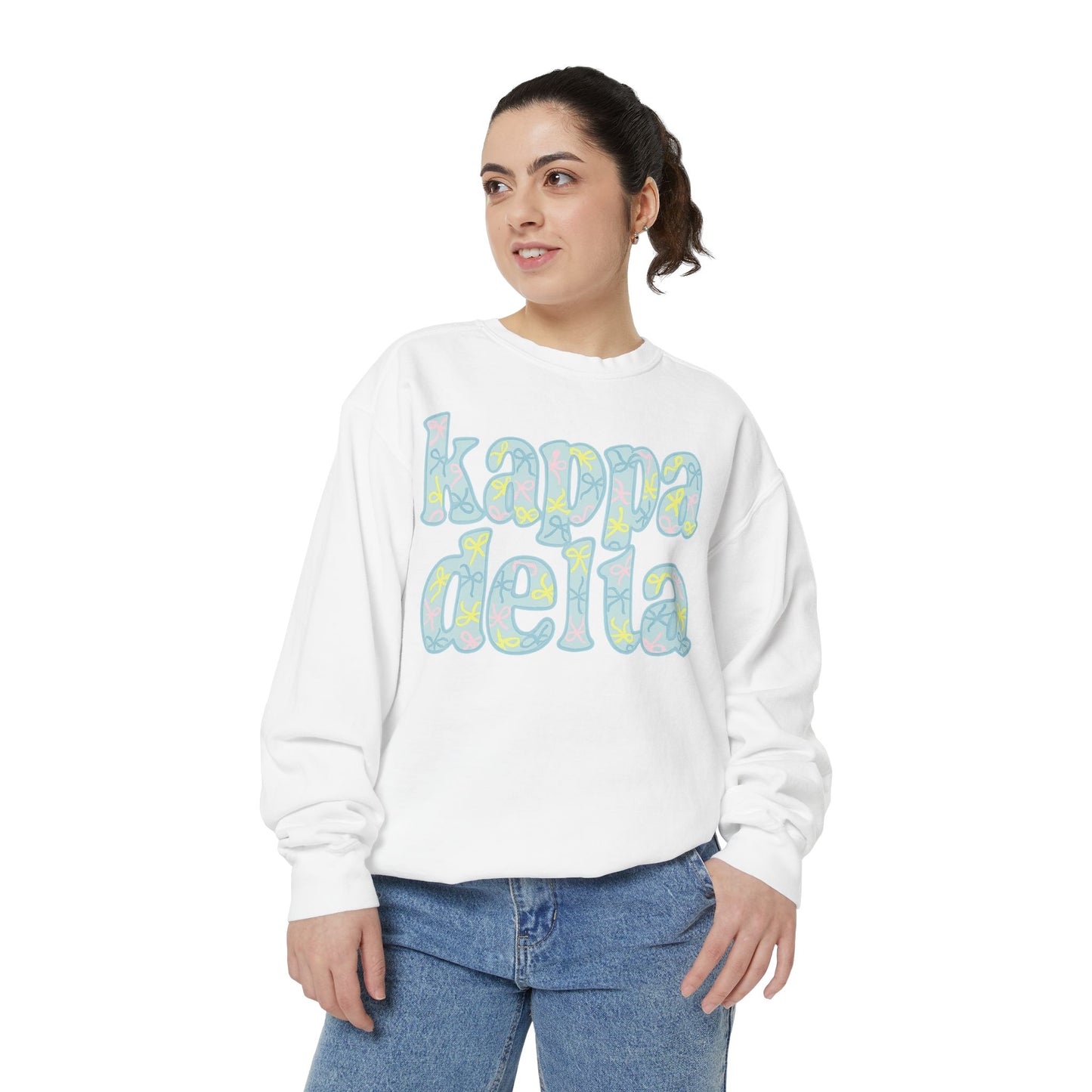Sorority Sisters Cozy Sweatshirt - KaDelta Unisex Garment-Dyed
