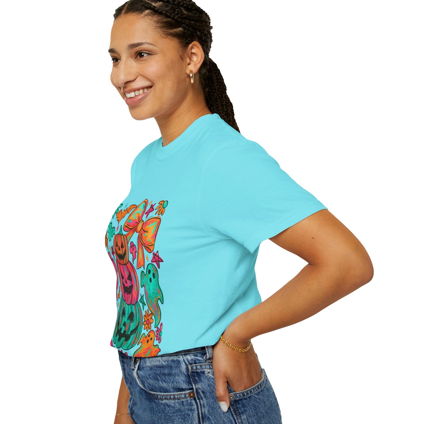Whimsical Halloween T-Shirt, Perfect for Fall Celebrations, Ghosts & Pumpkins Design, Unisex Tee, Festive Apparel, Halloween Costume