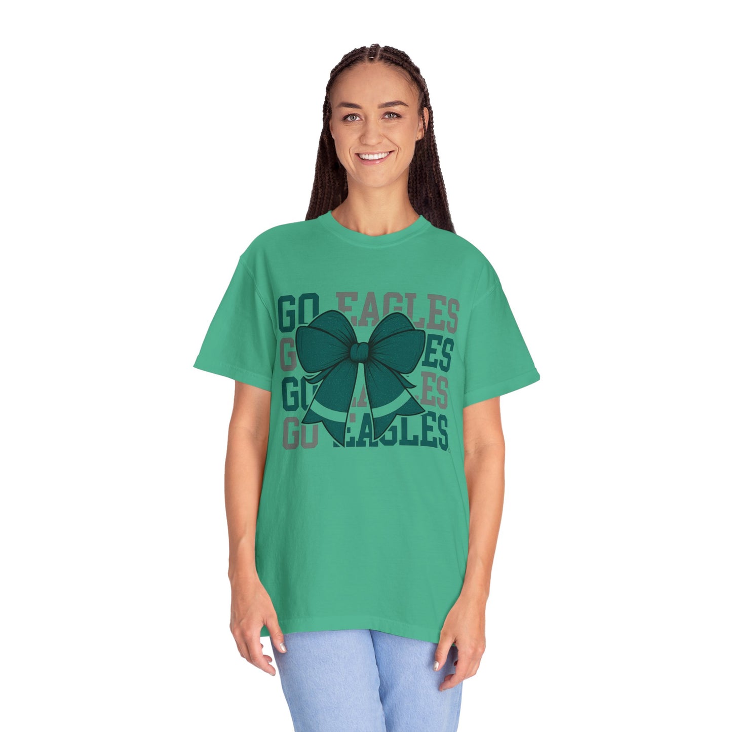 Cheerful Eagles T-Shirt, Unisex Sports Tee, Game Day Shirt, Football Fan Apparel, Gift for Sports Lovers