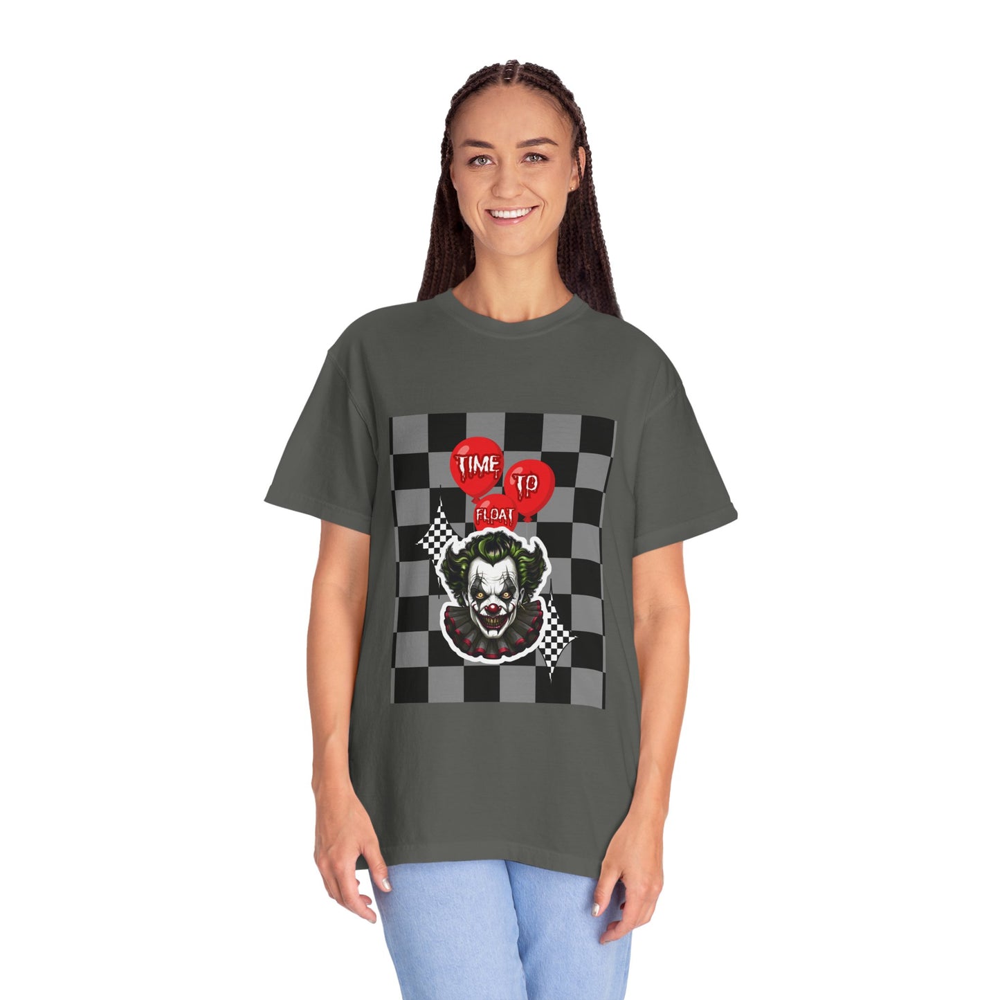 Creepy Clown Graphic T-Shirt, Halloween Costume Tee, Unisex Horror Shirt, Fun Gift for Fans, Graphic Novelty Wear, Casual Outfit