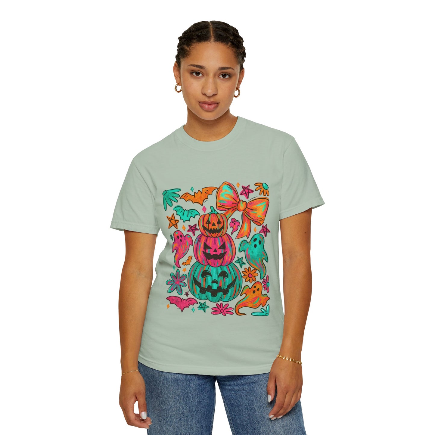 Whimsical Halloween T-Shirt, Perfect for Fall Celebrations, Ghosts & Pumpkins Design, Unisex Tee, Festive Apparel, Halloween Costume